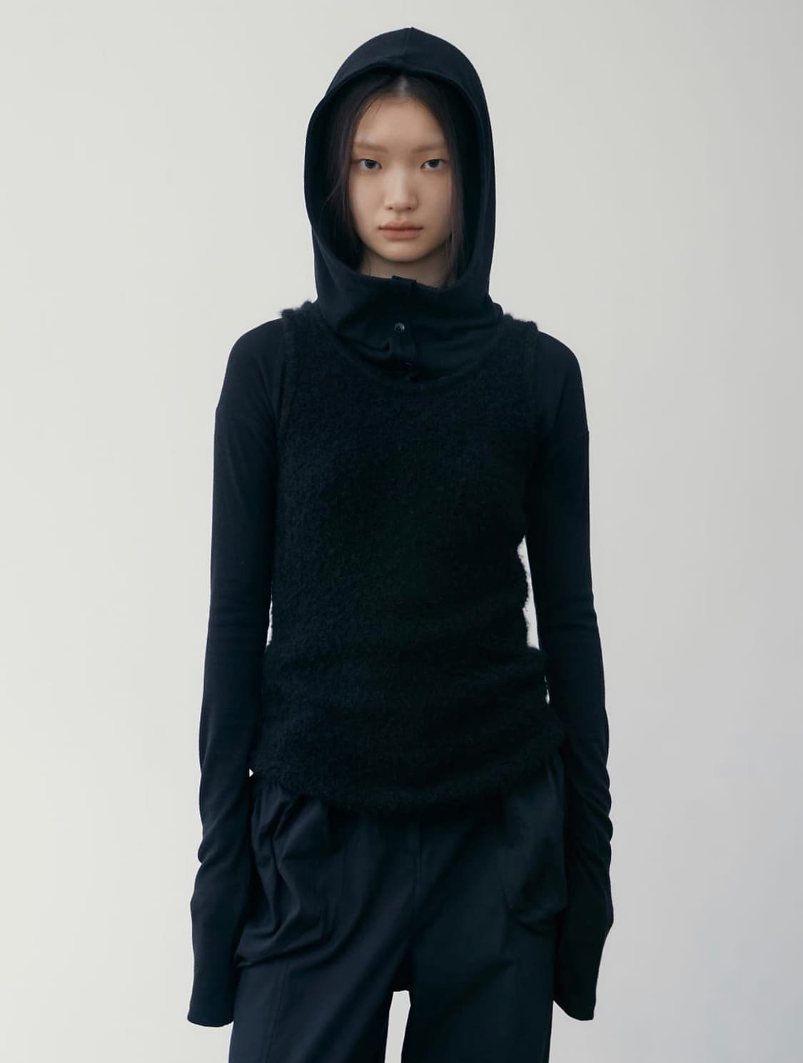 Low classic 로우클래식 lc 버튼업 후디2 s 블랙 상품이미지3