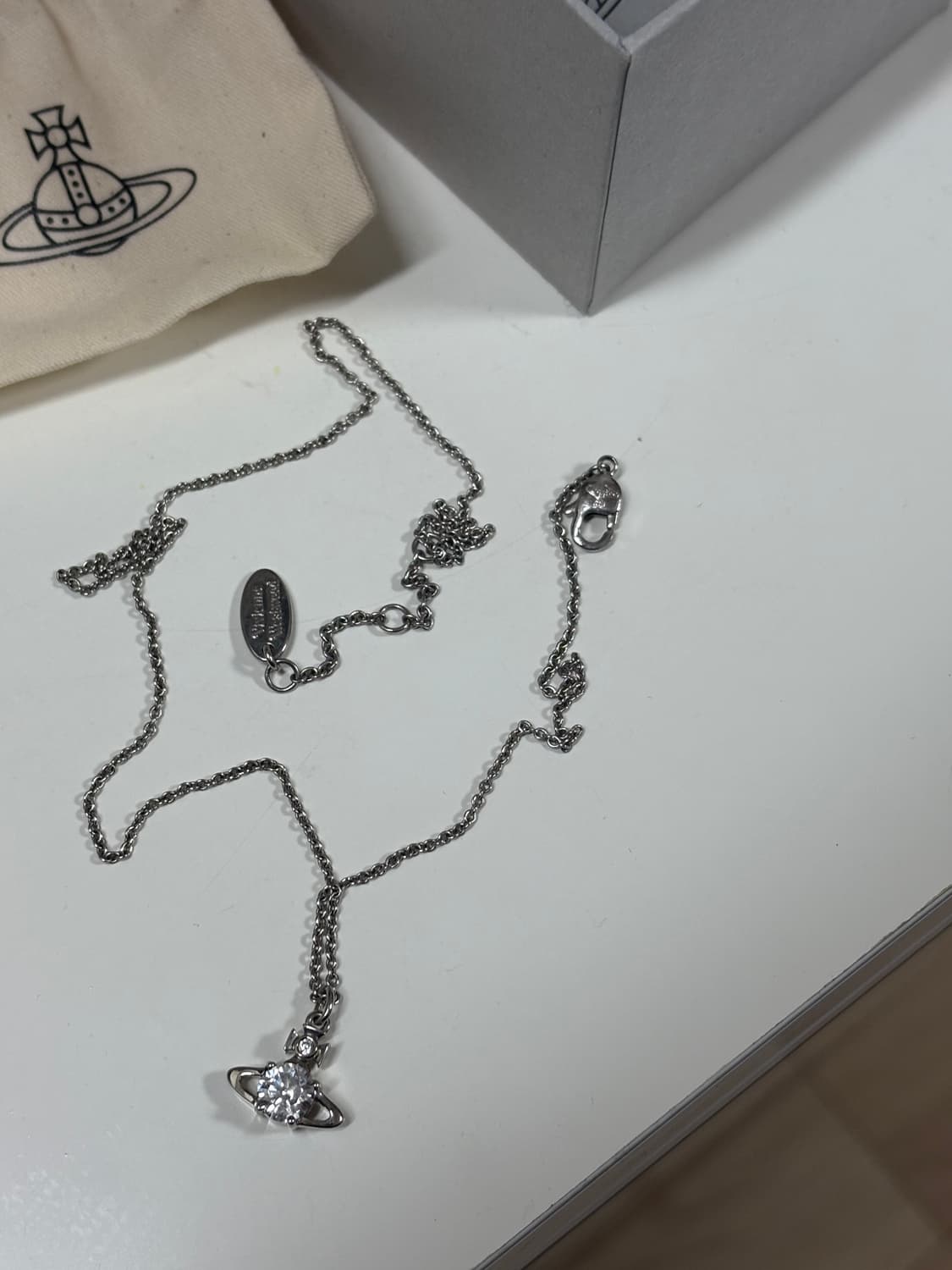 비비안웨스트우드 목걸이 레이나 펜던트 실버 상품이미지3