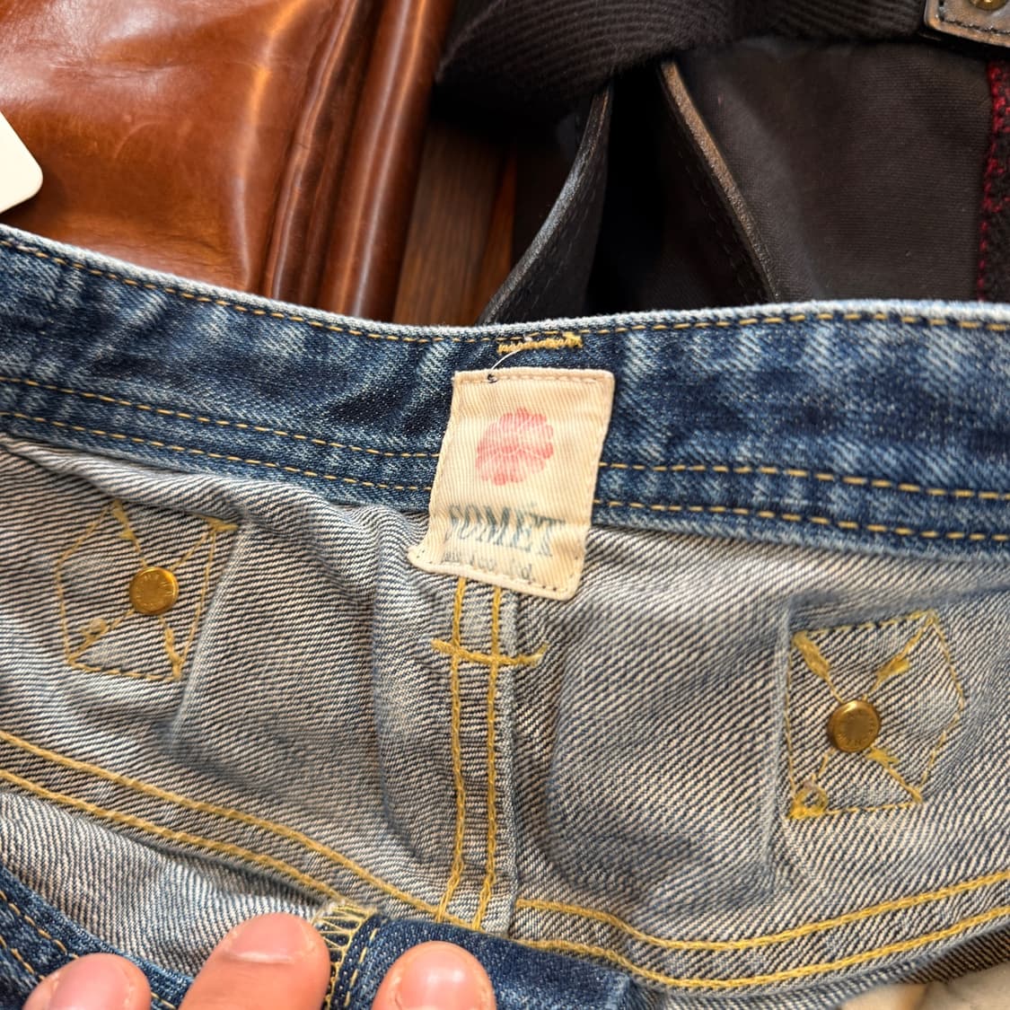 SOMET 일본생산 신치백 데님 실측 34 상품이미지8