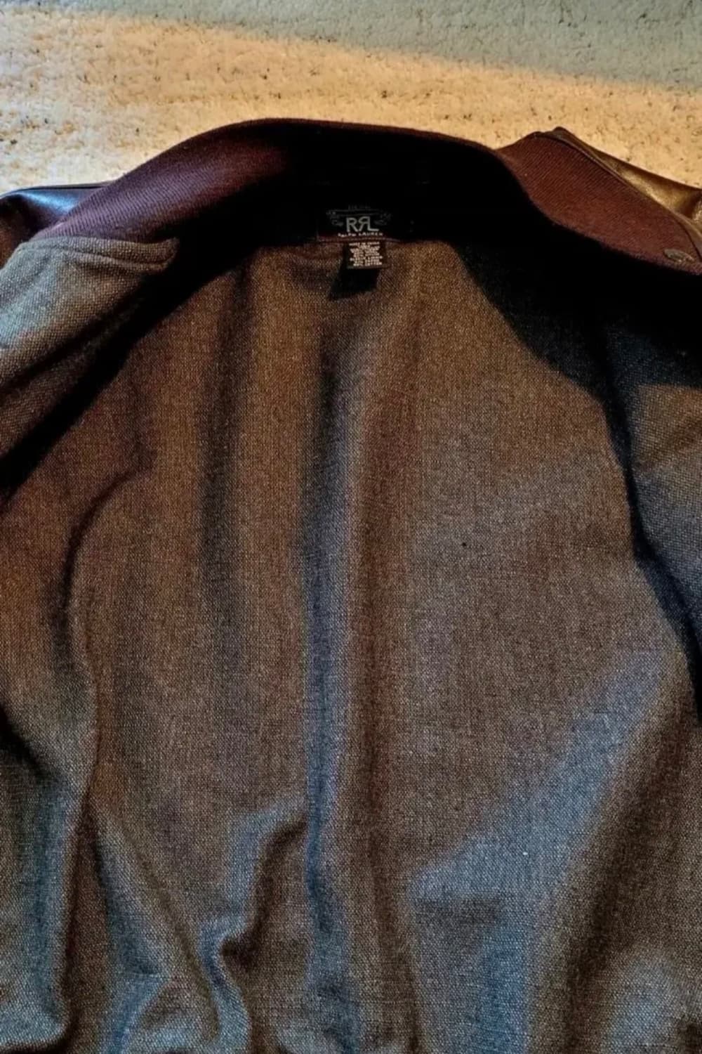 RRL 레더 봄버 상품이미지6