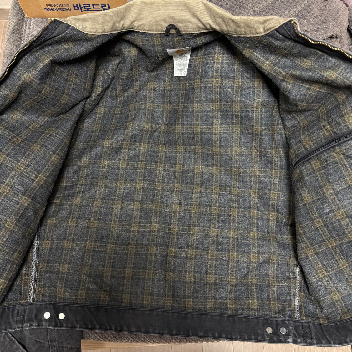 (순정종결개체)[L]칼하트 디트로이트 J97 구형 PTL 황색카라 자켓 상품이미지7