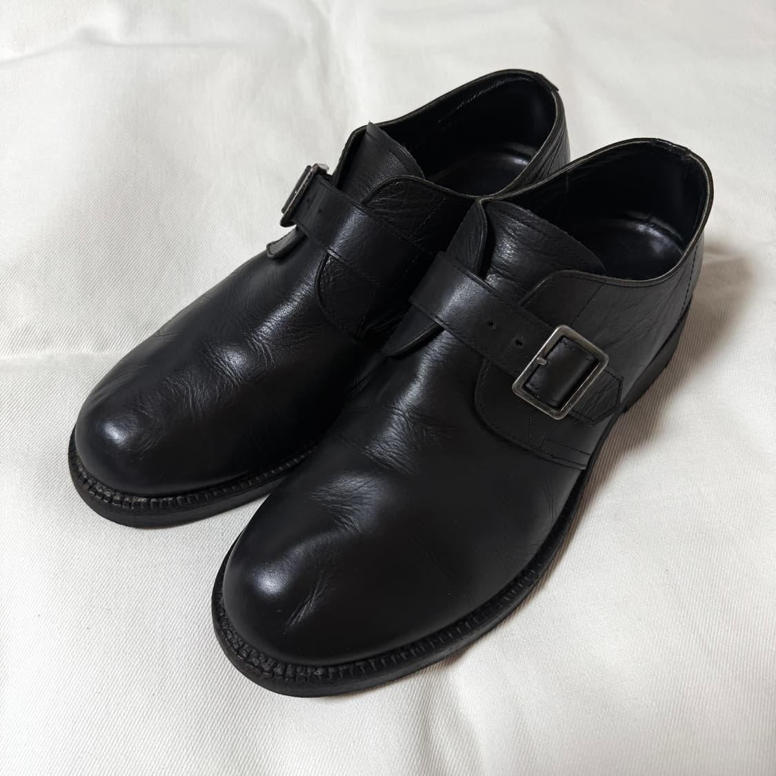 [26 1/2, 265-270]꼼데가르송 옴므 레더 스트랩 더비슈즈 상품이미지1