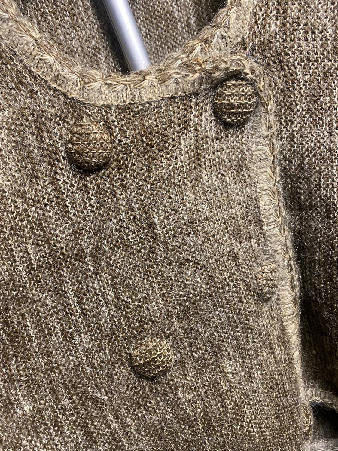 카키브라운 모헤어니트 가디건 상품이미지3