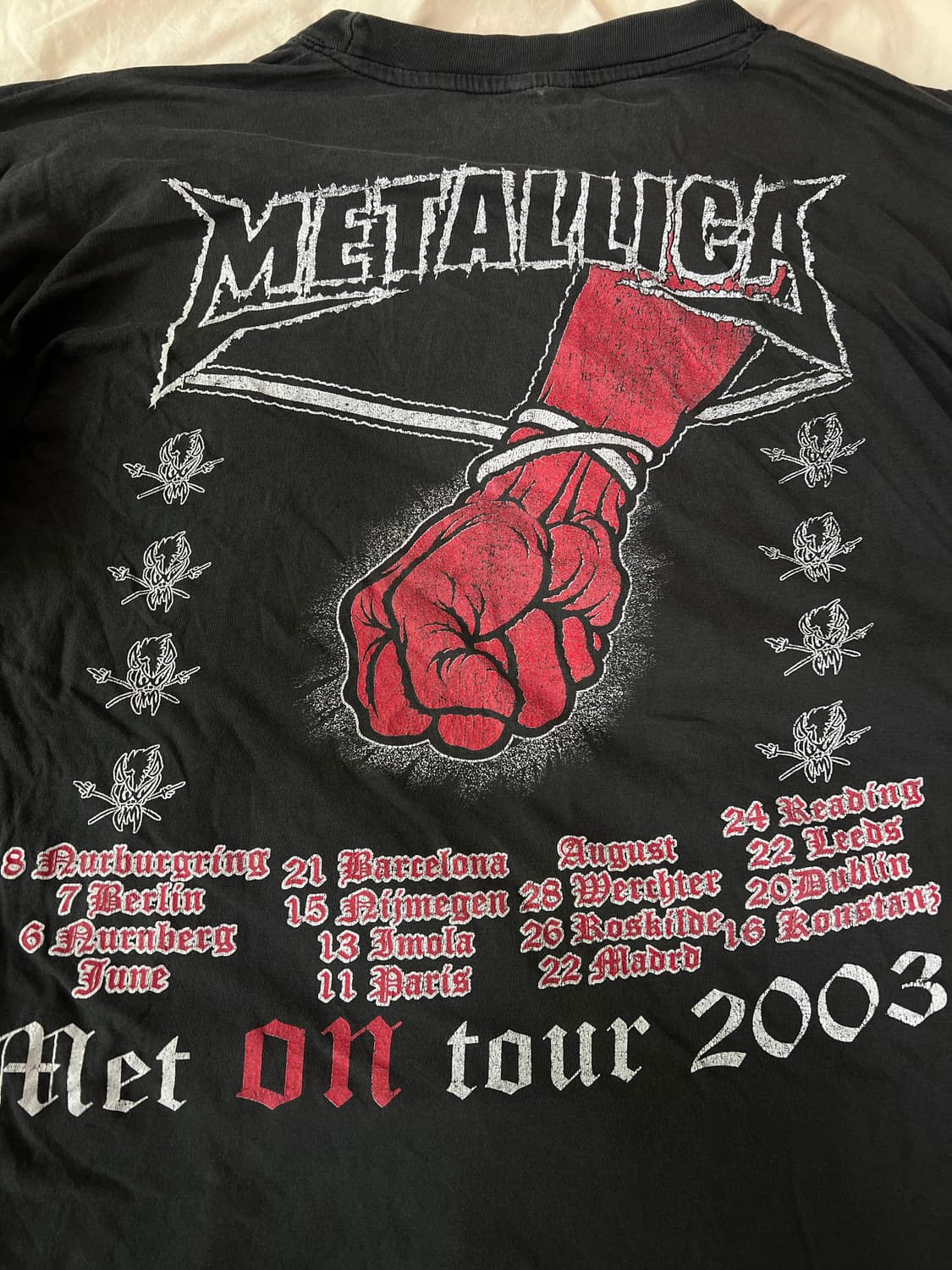 메탈리카 2003 St. Anger tour 티셔츠 L 상품이미지4