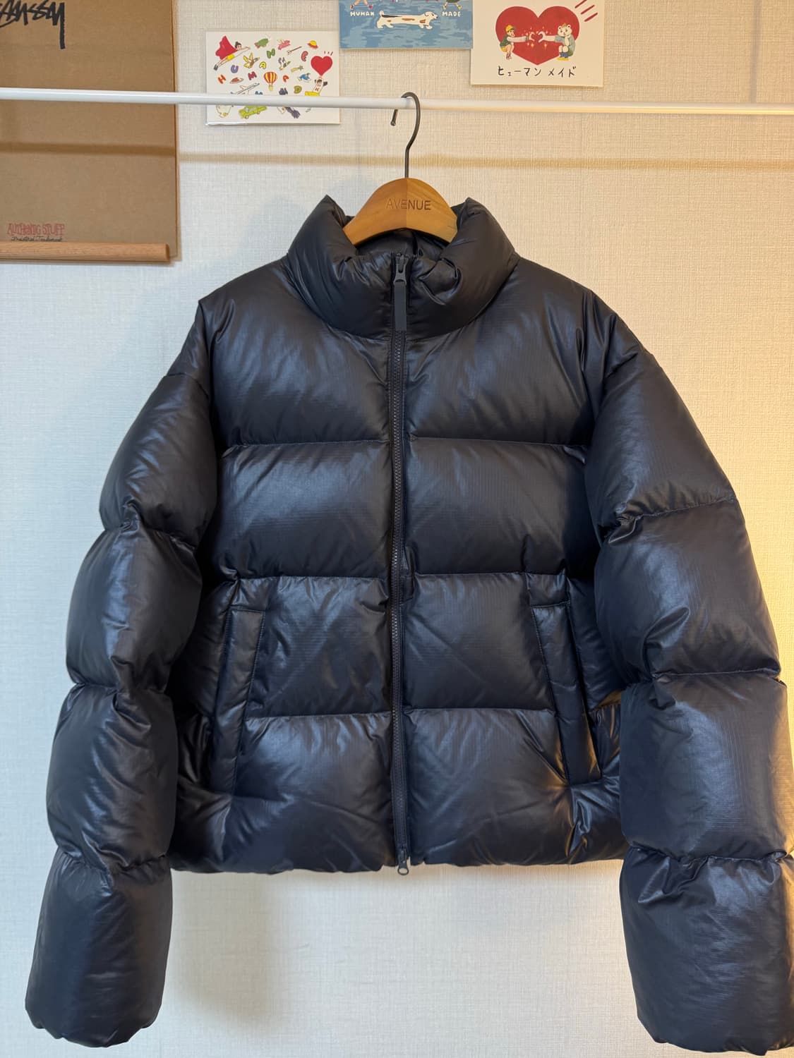 [L]무신사 스탠다드 립스탑 다운푸퍼 다크그레이 패딩 상품이미지1