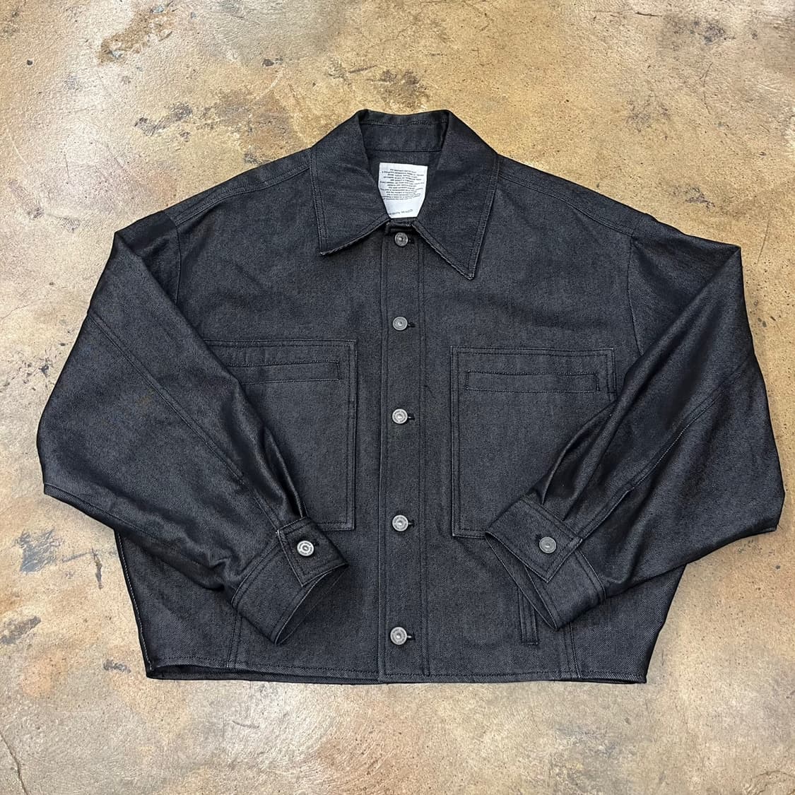 [정품/L] 메종미네드 블랙 데님 셔츠 자켓 b16 상품이미지2