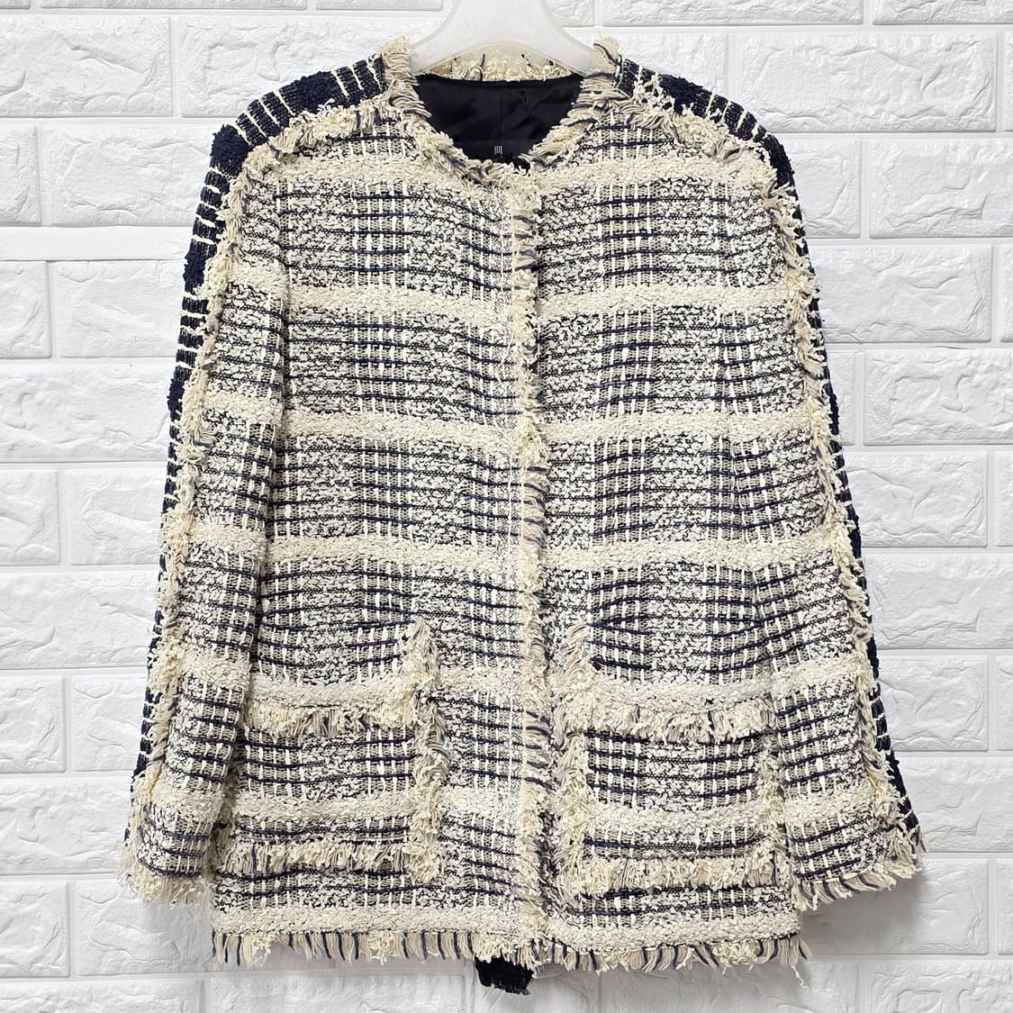 택포// M 한섬 랑방 LANVIN 트위드 자켓 상품이미지1