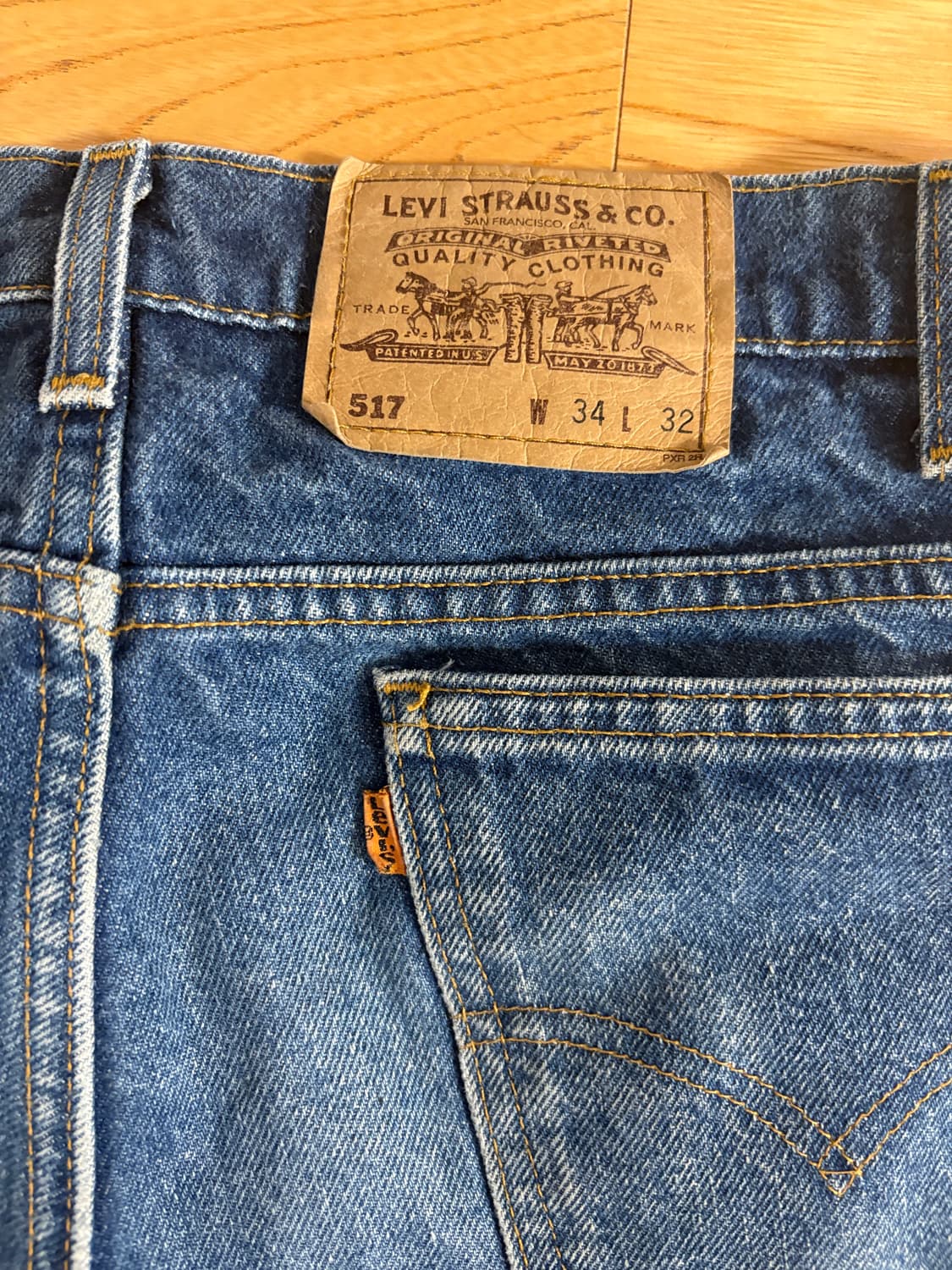 빈티지 리바이스 517 made in usa orange tap 상품이미지4