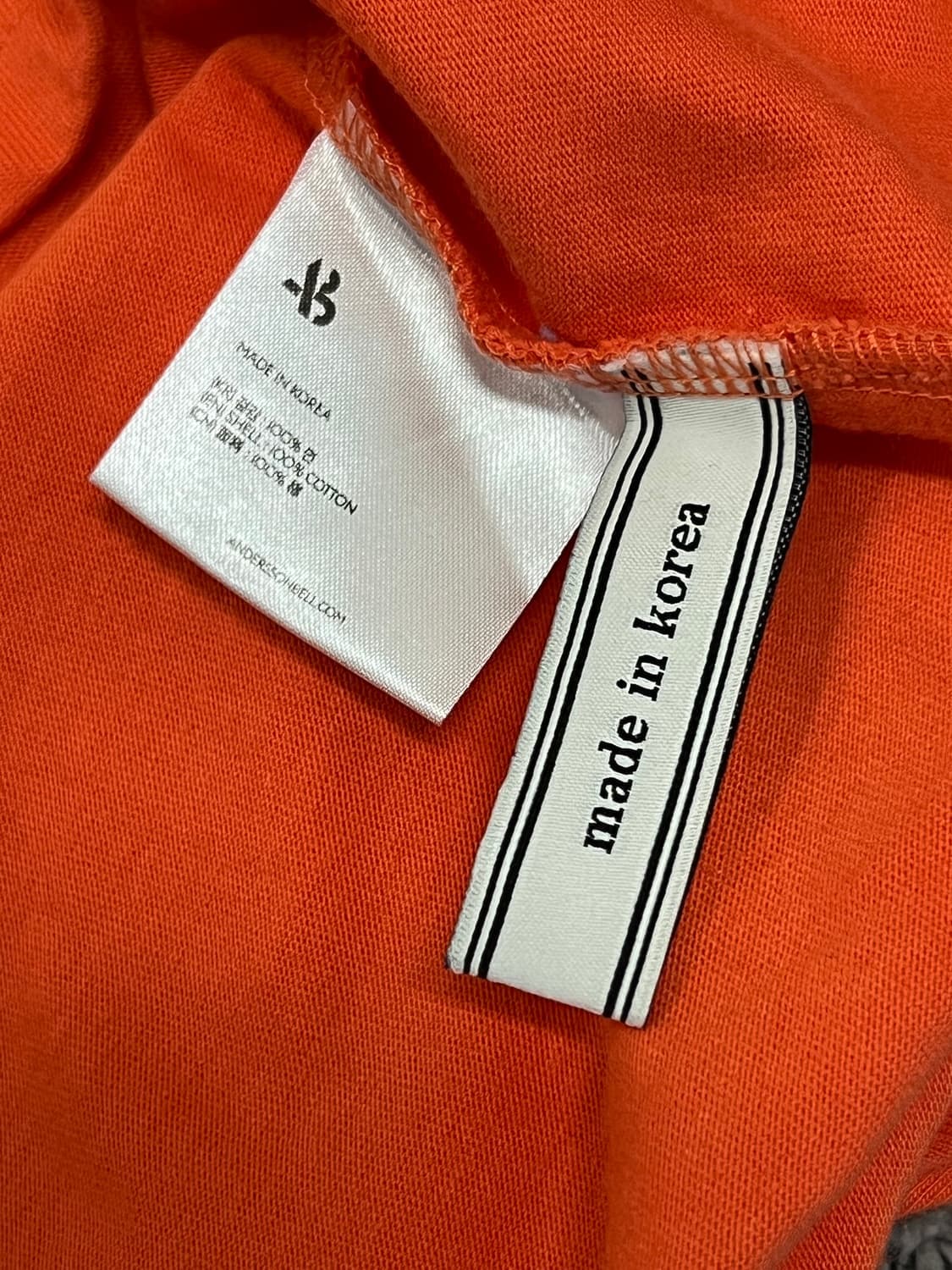 (M) 앤더슨벨 자수로고 반팔 티 오렌지 상품이미지4