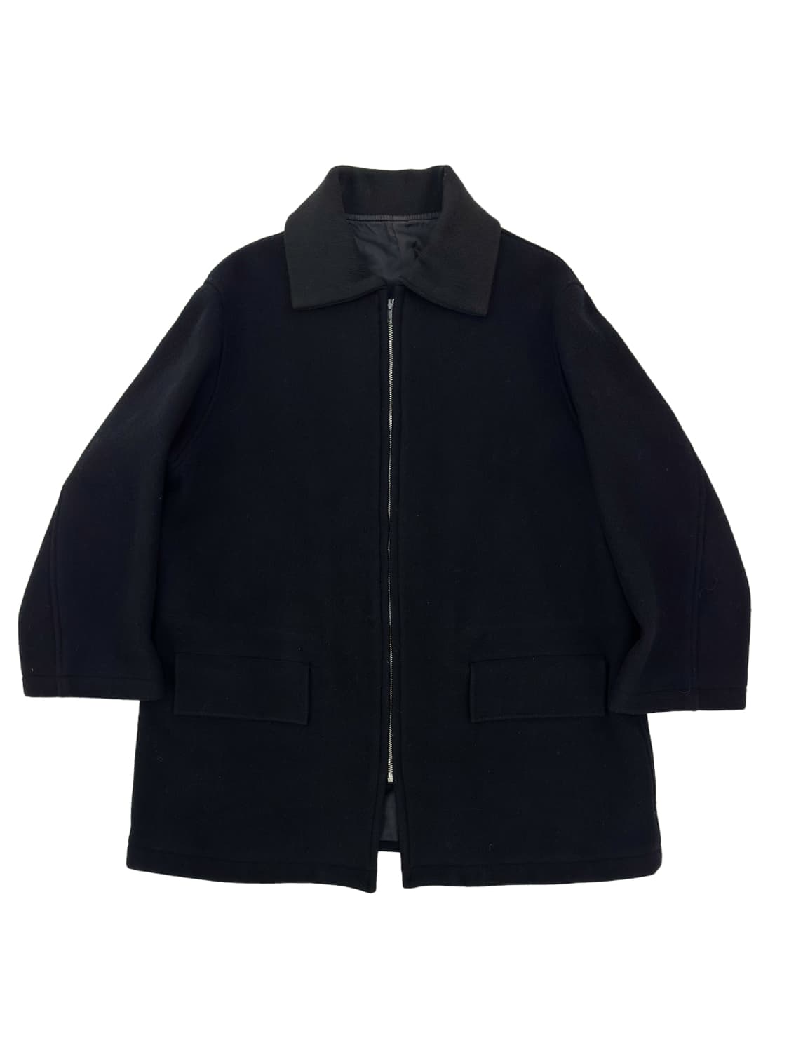 Y's For Men Melton Wool Zip up Coat / L 상품이미지1