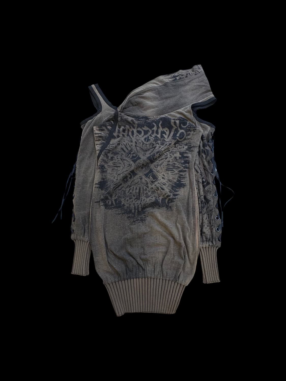 셀비지 레이스업 슬리브리스 후드 베스트 상품이미지2