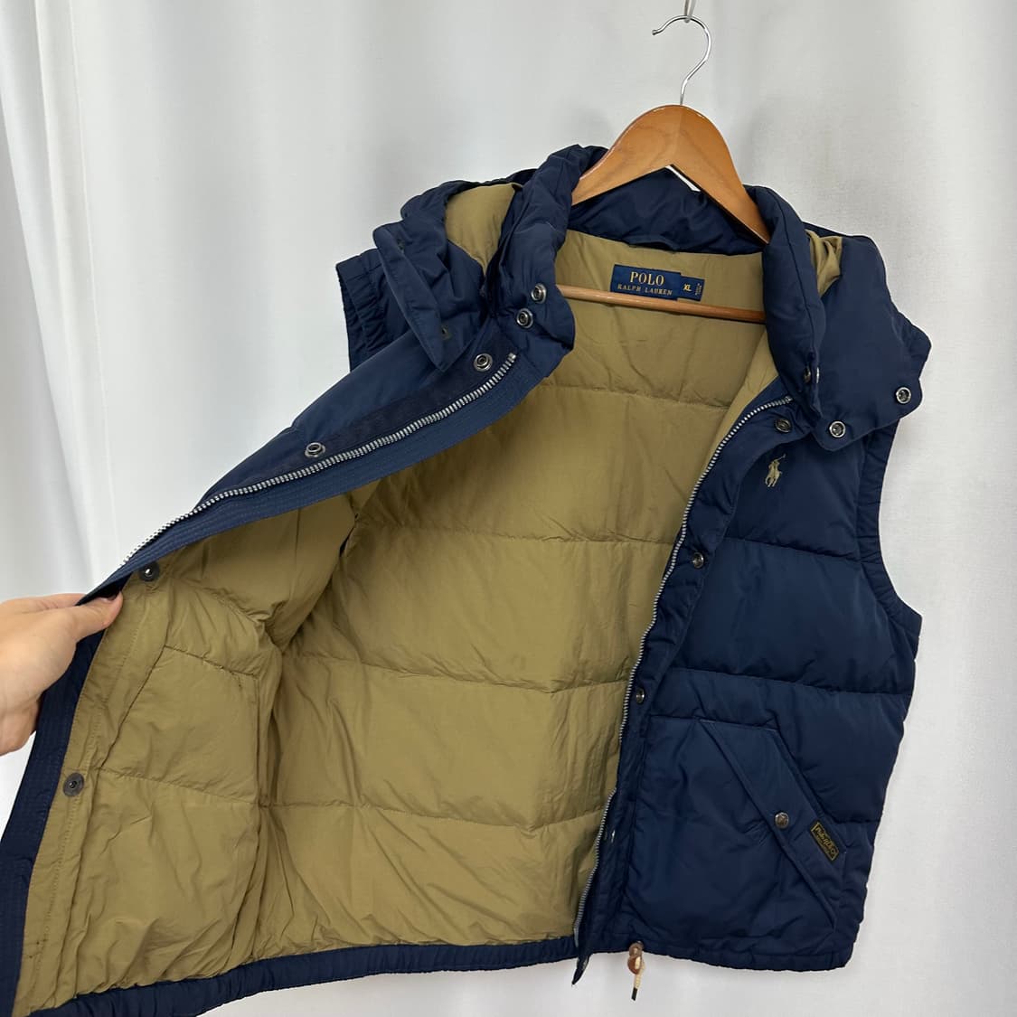   폴로랄프로렌 남자 패딩조끼 네이비 XL  WEI 상품이미지5