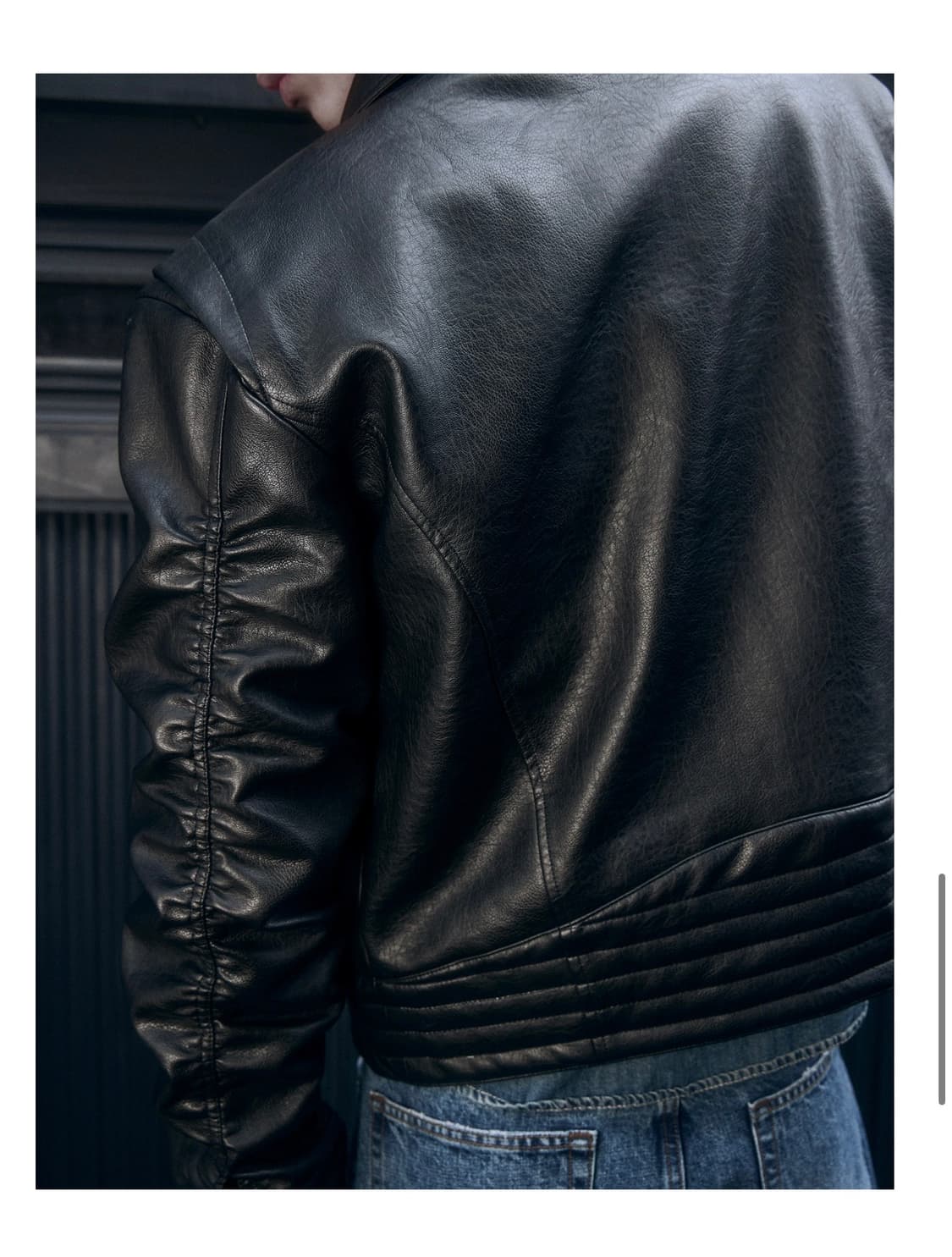 파프롬왓 FAR FAUX LEATHER PUCKERING JACKET 1 상품이미지4