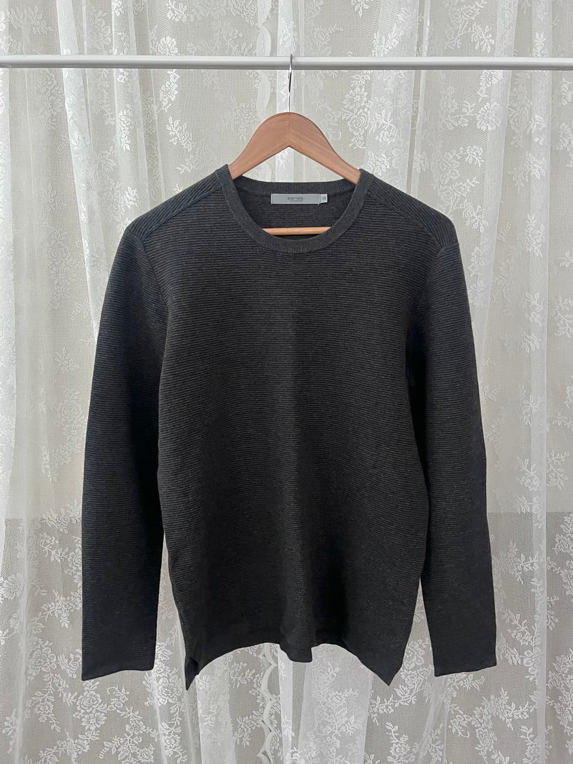 95) 시리즈 21FW 캐시미어 블렌드 코튼 니트 차콜 상품이미지1