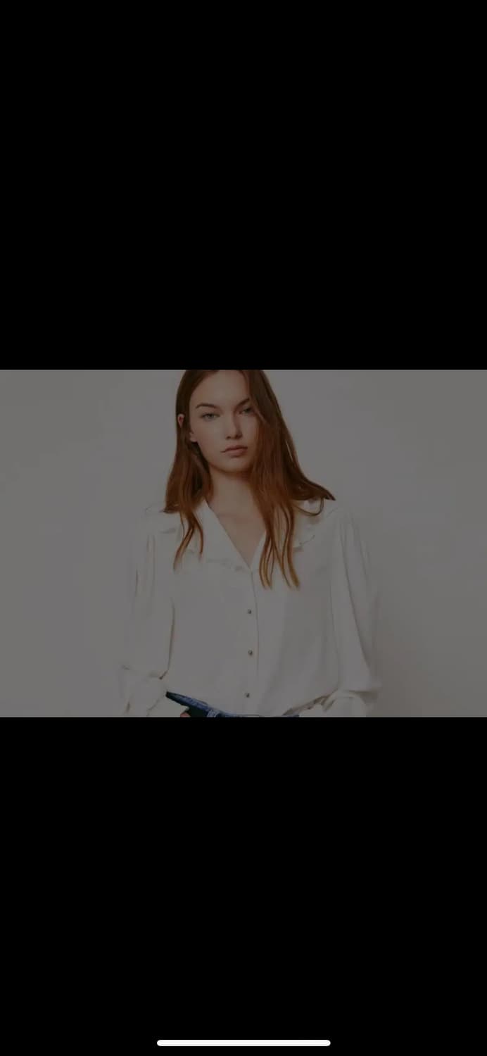 BA&SH 바쉬 화이트 러플장식 긴팔블라우스 상품이미지1