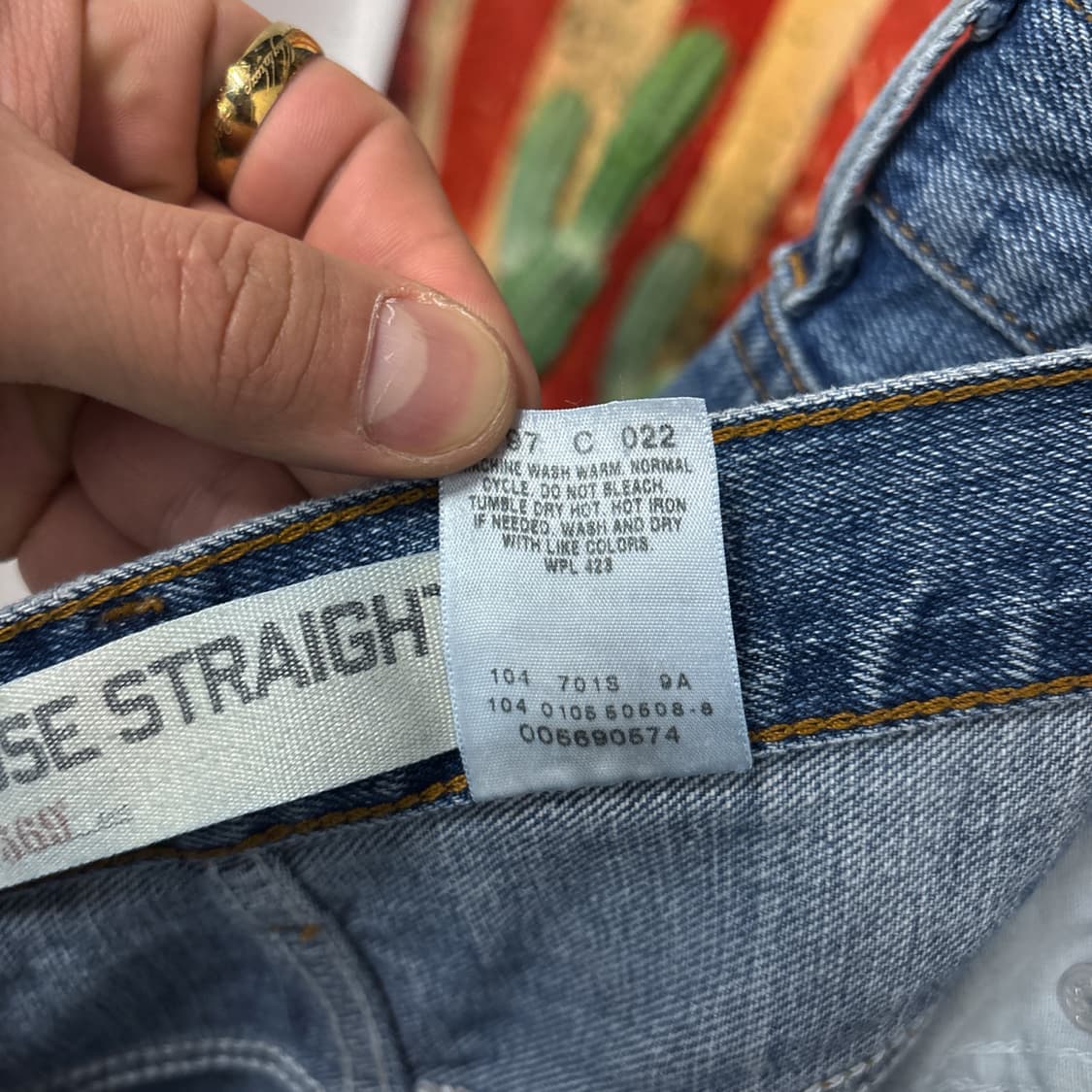 00s 리바이스 569 루즈 스트레이트 블랭크R탭 데님팬츠 N1192   상품이미지10