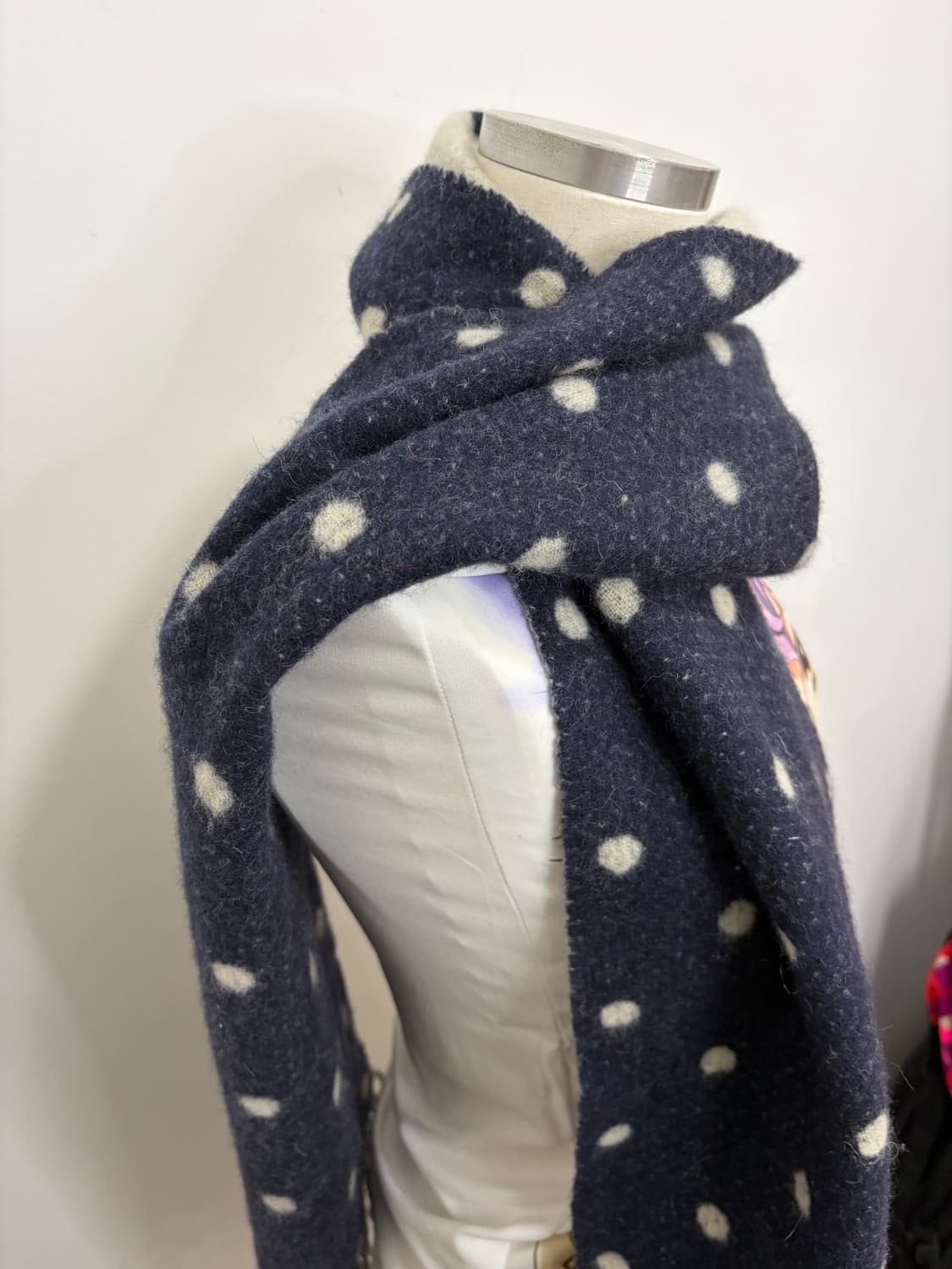 일본 빈티지 모리걸 도트 머플러 상품이미지3