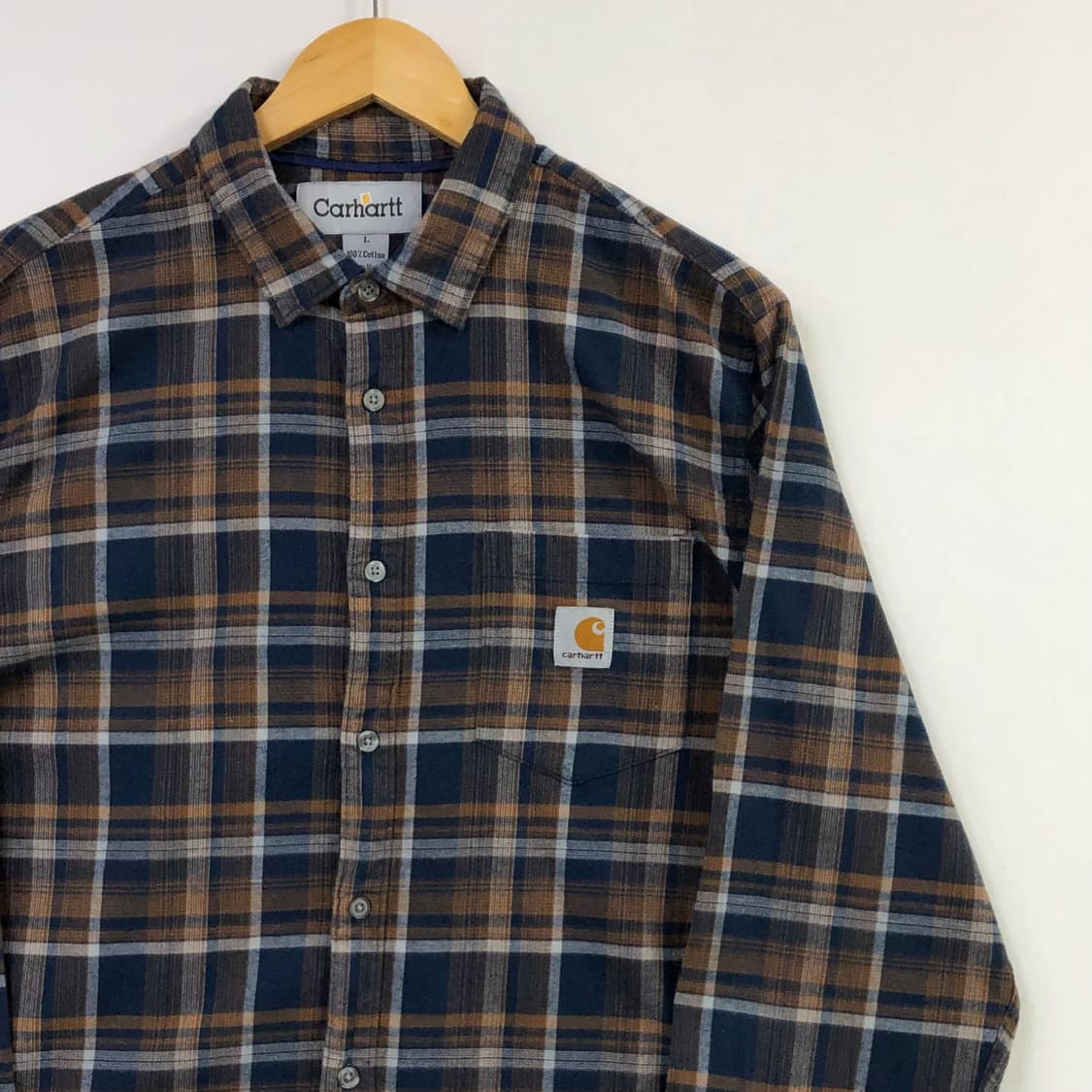 L 칼하트 체크 워크 남방 상품이미지1