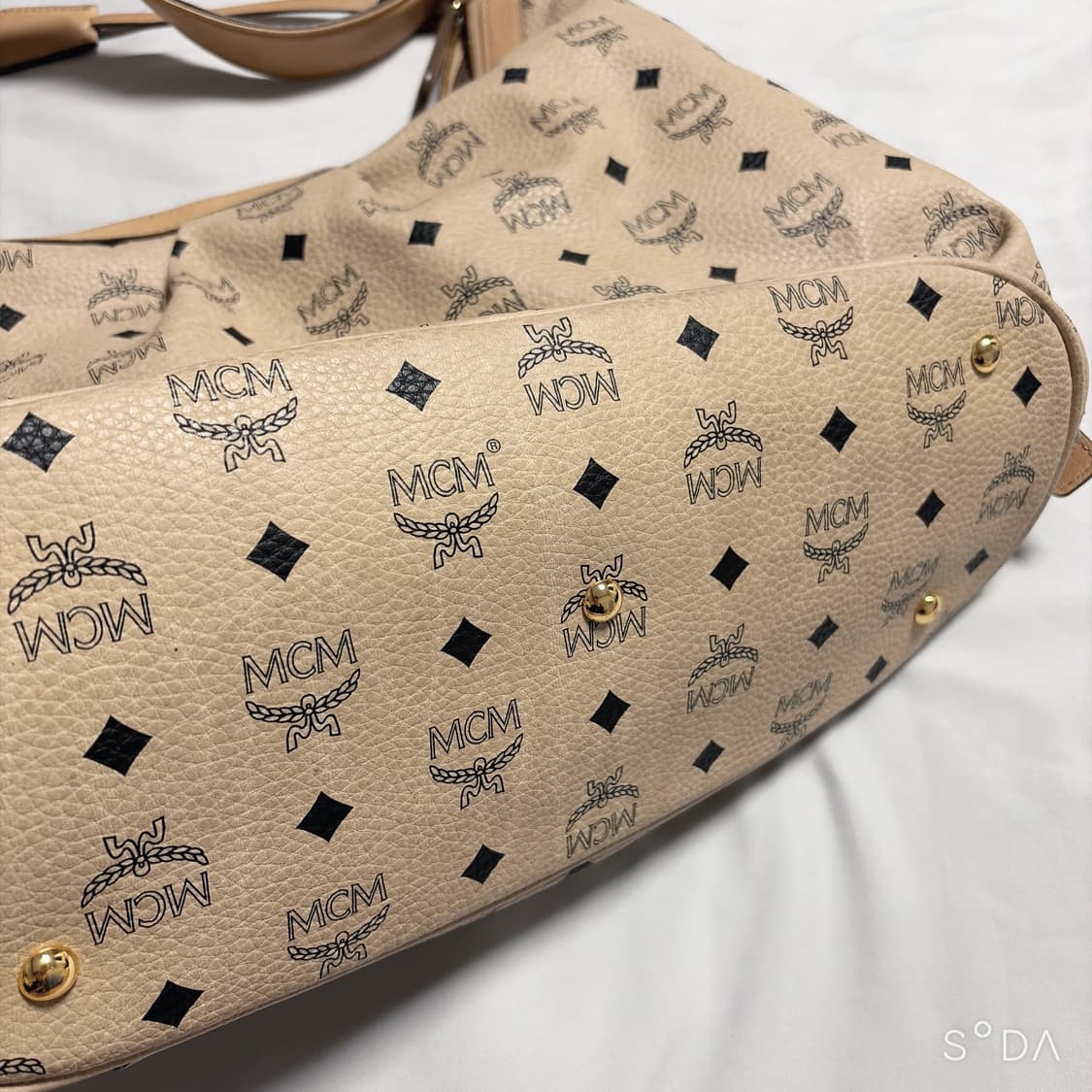 MCM 로고 숄더백 베이지 상품이미지3
