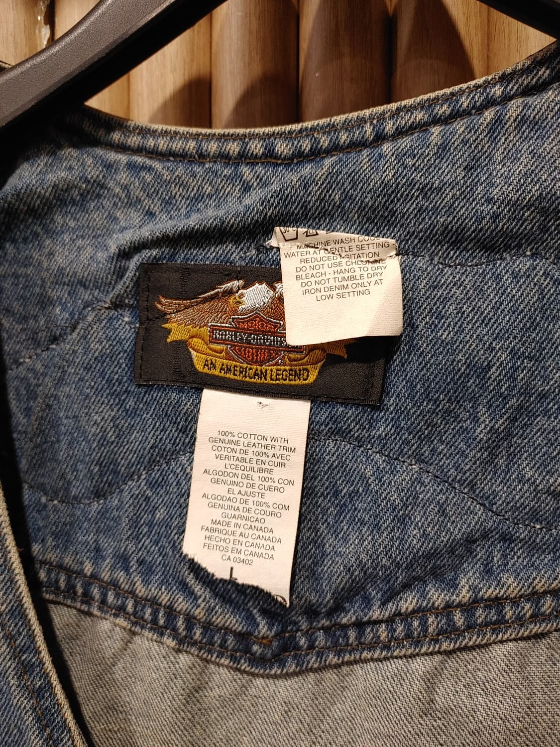 무배) 할리 데이비슨 데님 베스트 자켓 - L 상품이미지2