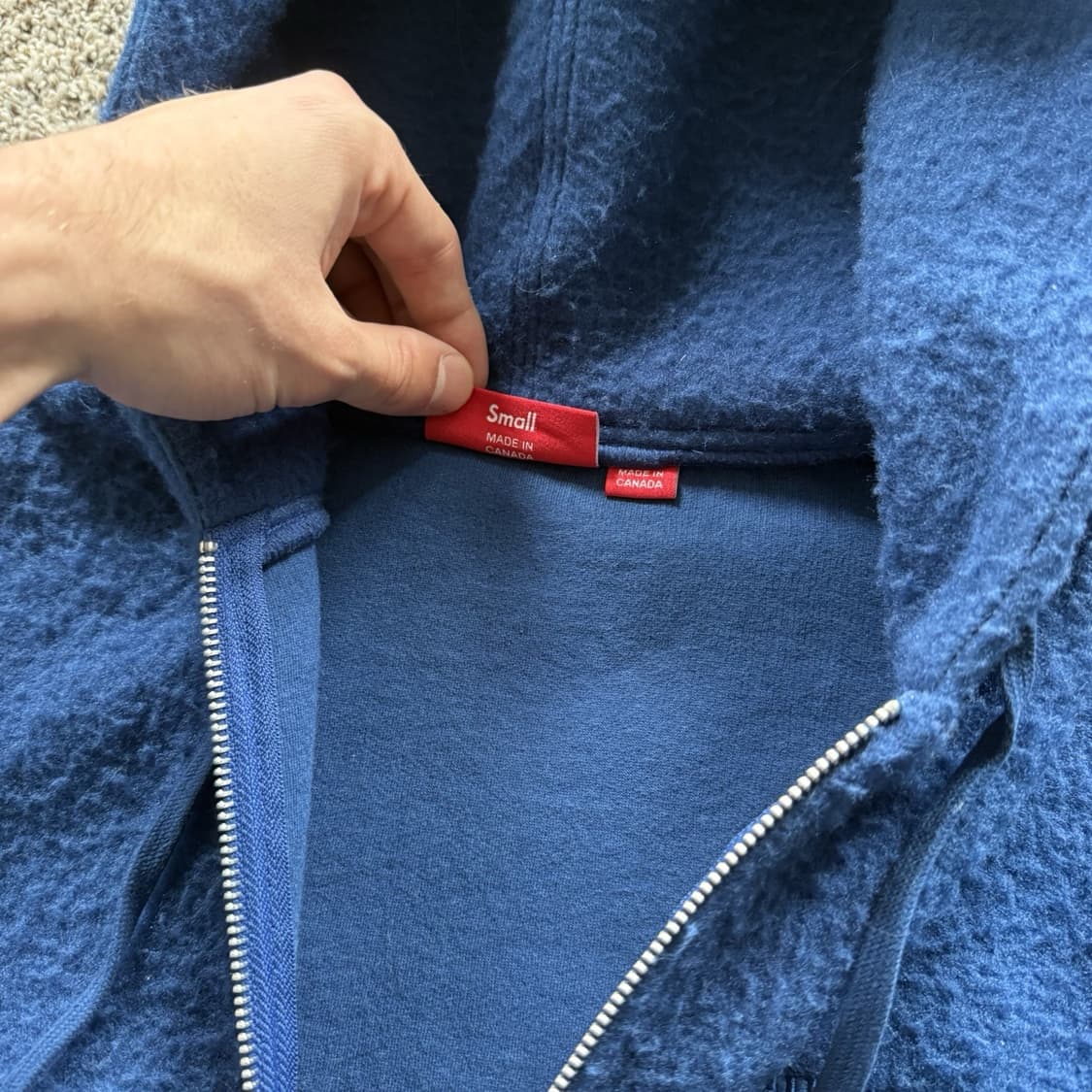 슈프림 퍼지 텍스처 후드집업 상품이미지4