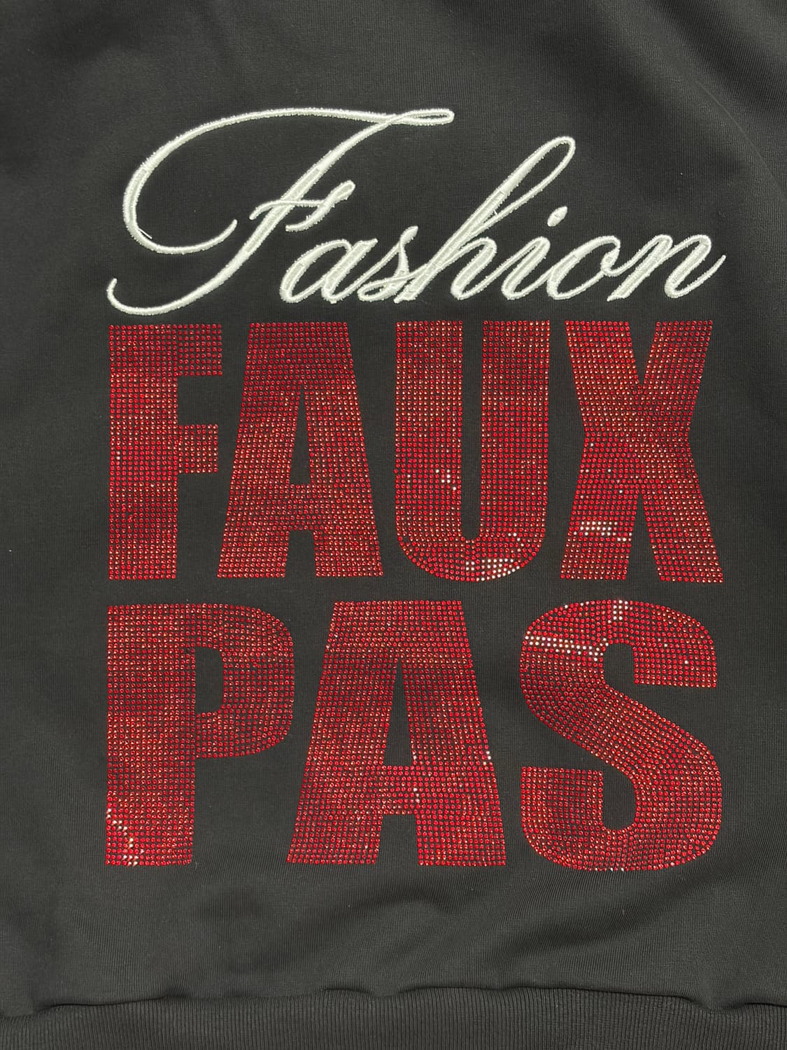 (유일매물) NAMILIA FAUX PAS 크롭 라인스톤 후드집업 상품이미지6