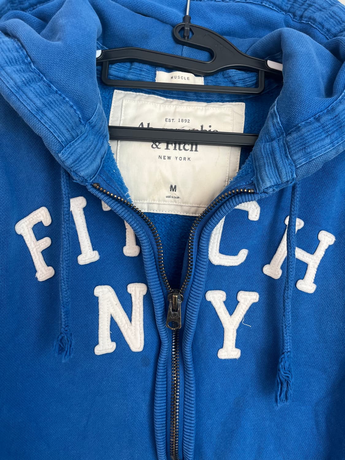 아베크롬비 스펠로고 후드집업 블루 [M] 상품이미지4