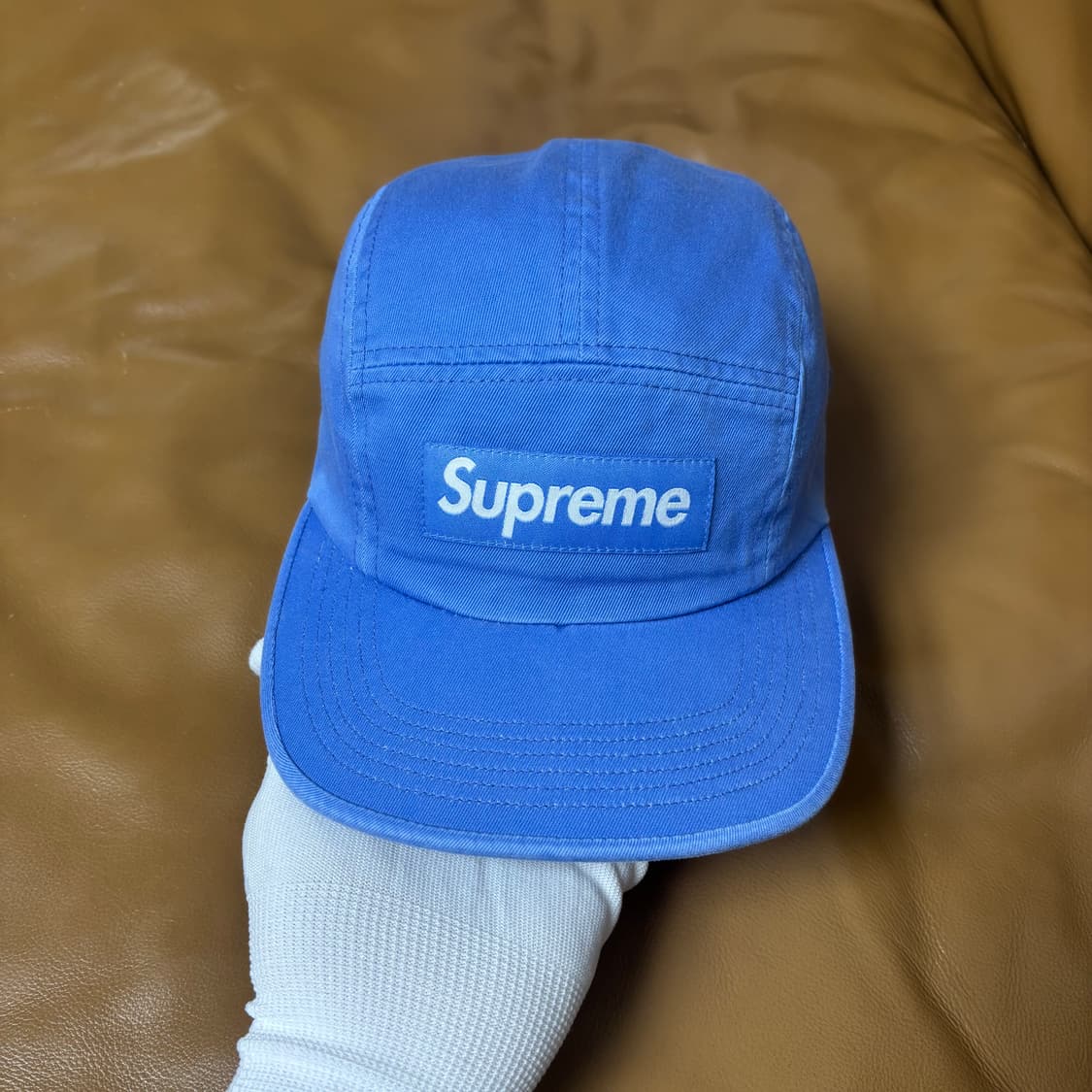 슈프림 캠프캡 모자 박스로고 24ss 라이트 로얄 상품이미지2