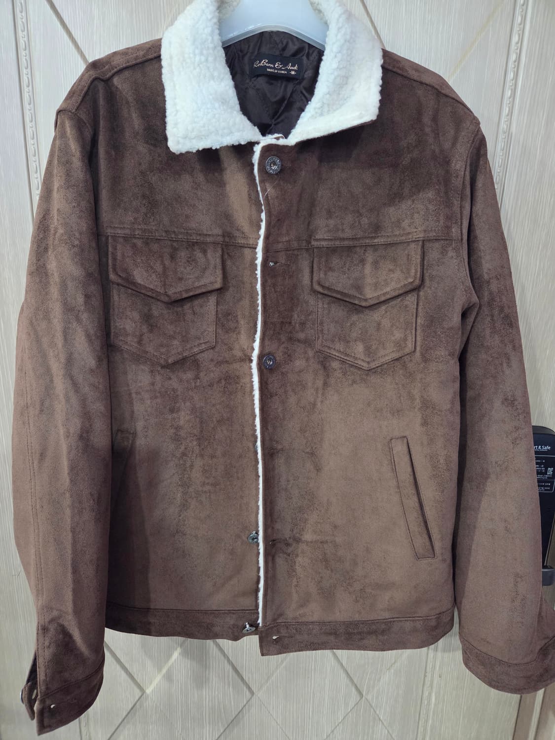 브라운 스웨이드 무스탕 자켓 상품이미지1