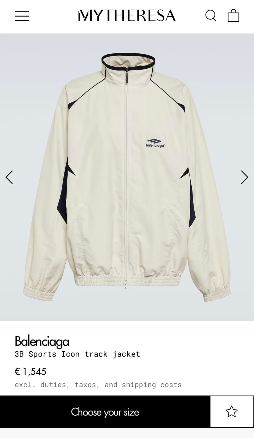 [XS] 발렌시아가 스포츠 아이콘 트랙 자켓 상품이미지2