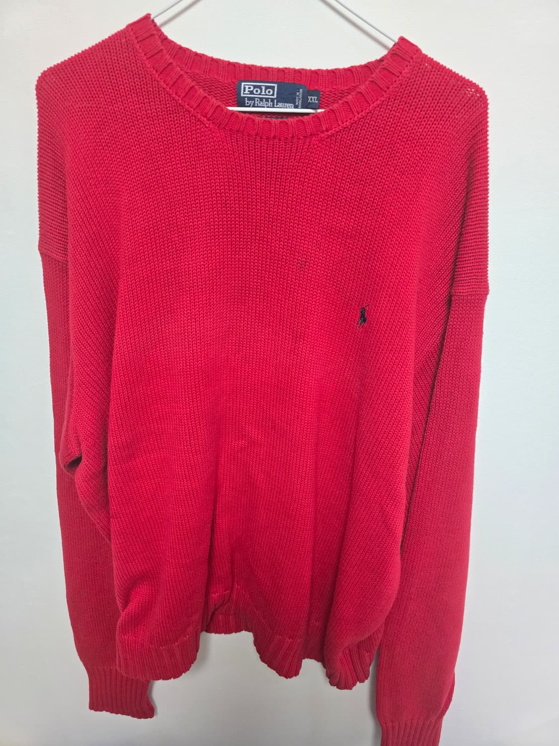 폴로랄프로렌 레드 크루넥 니트 스웨트 상품이미지1