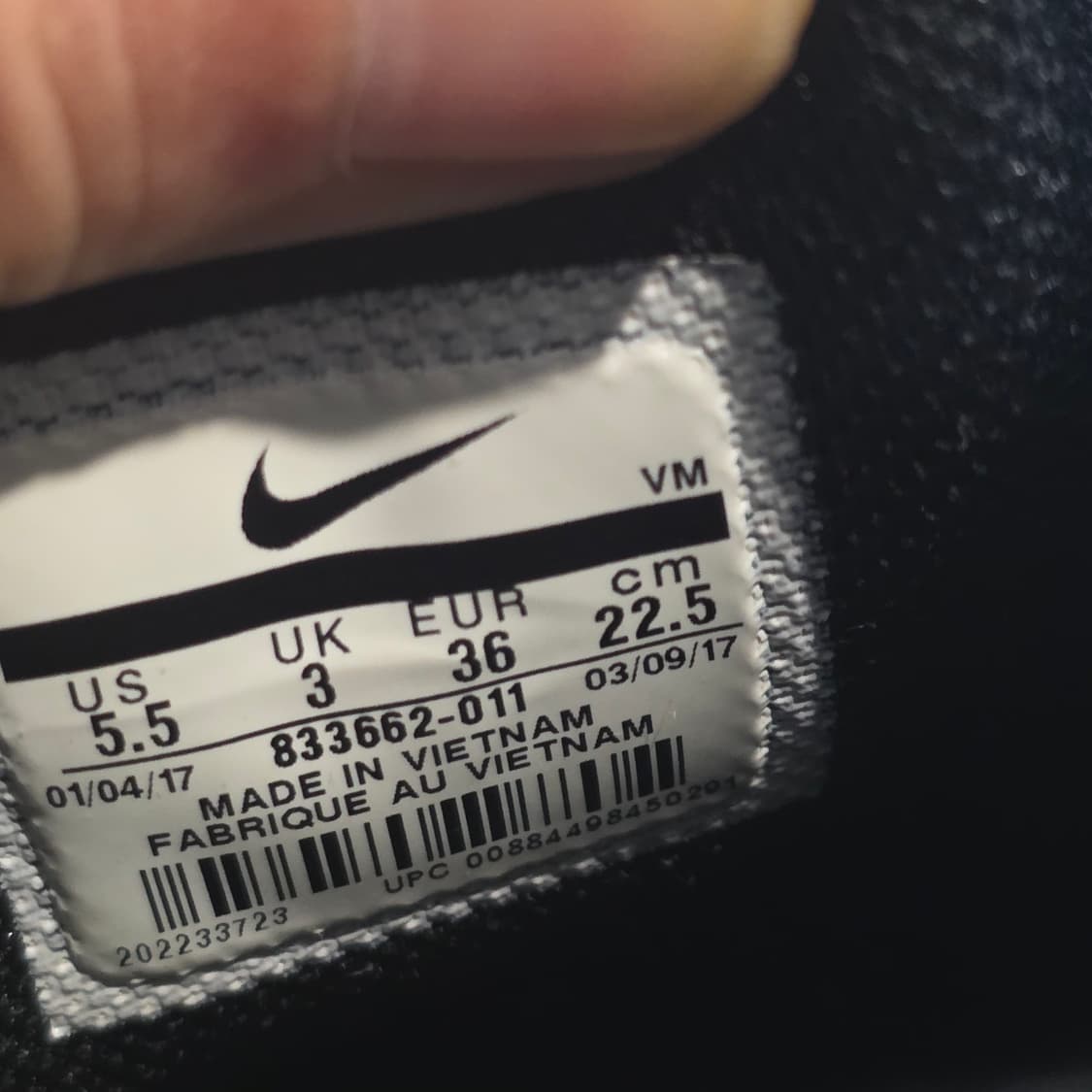 3q-25:나이키 에어 맥스 모션 2 GS 블랙 화이트 (22.5cm) 상품이미지10