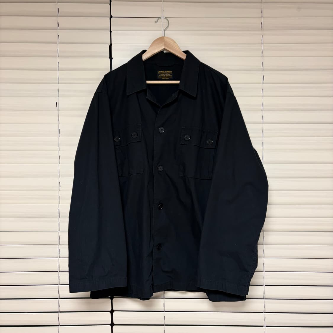 와코마리아 Wacko Maria 아미 셔츠 립스탑 코튼 자켓 블랙 L  상품이미지4