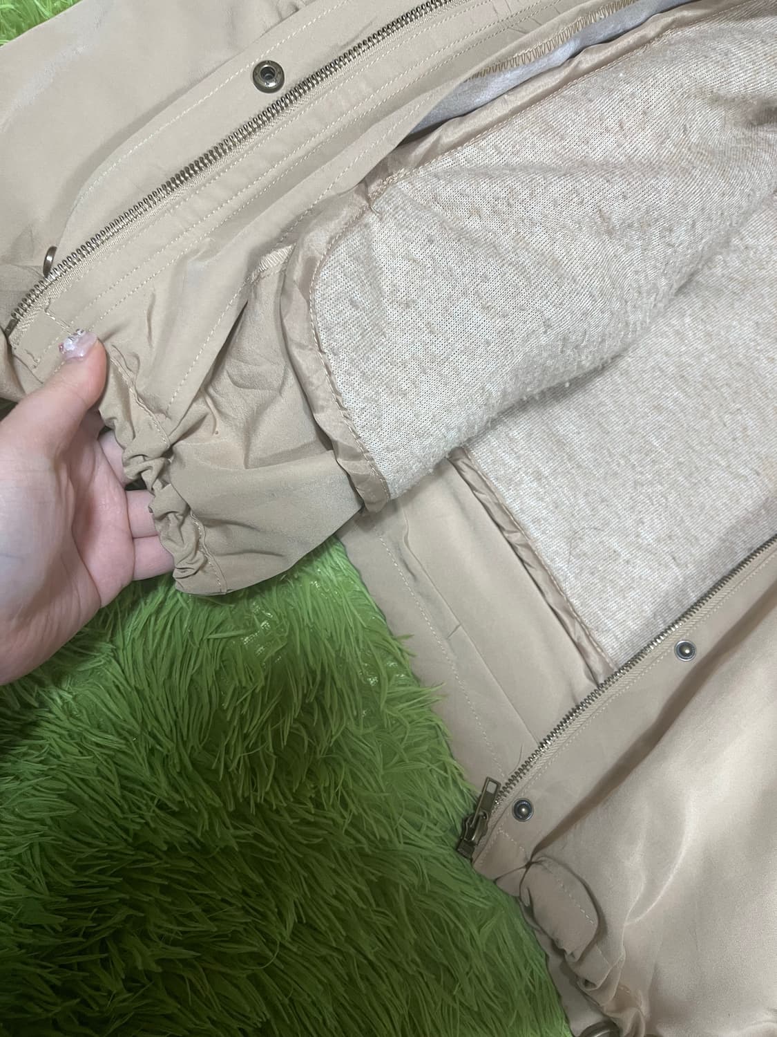 베이지 숏야상 내피탈부착 상품이미지2