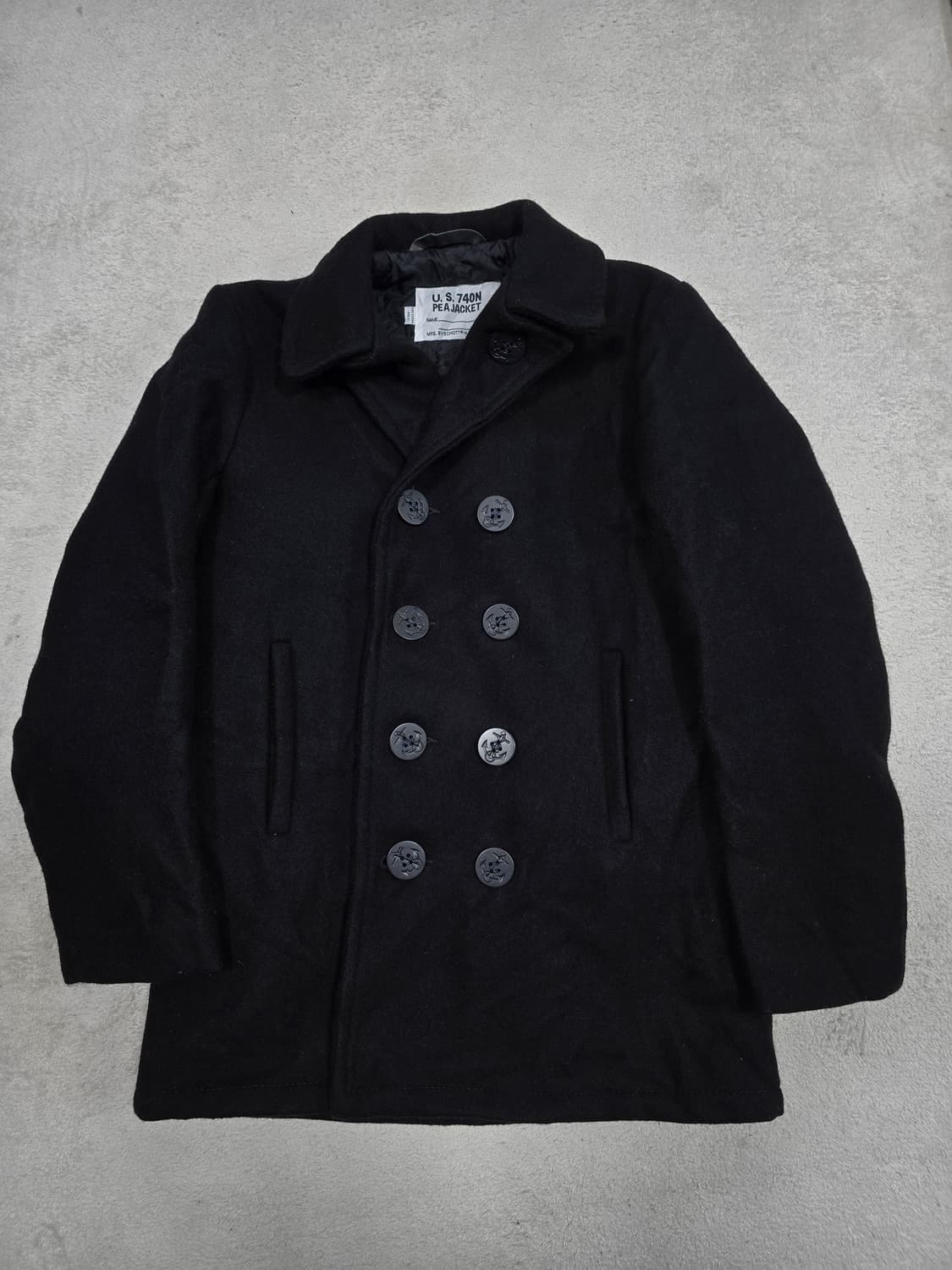 Schott 쇼트 U.S. 740N 블랙 피코트 상품이미지4