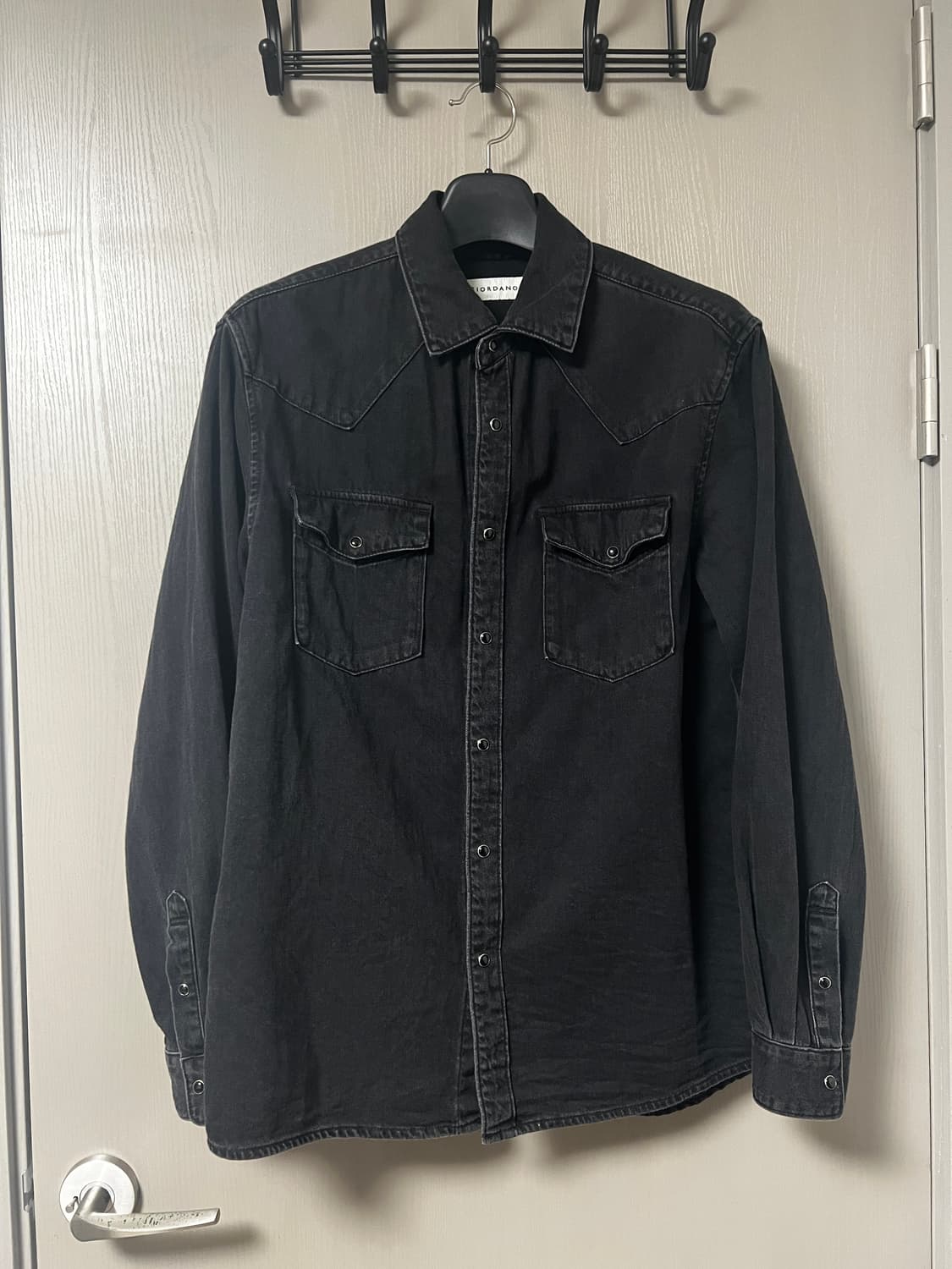 지오다노 블랙 웨스턴 데님 셔츠 L 상품이미지2