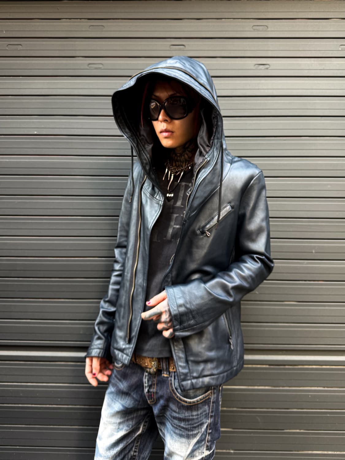 Katharine Hamnett - Hooded Leather Jacke 상품이미지2