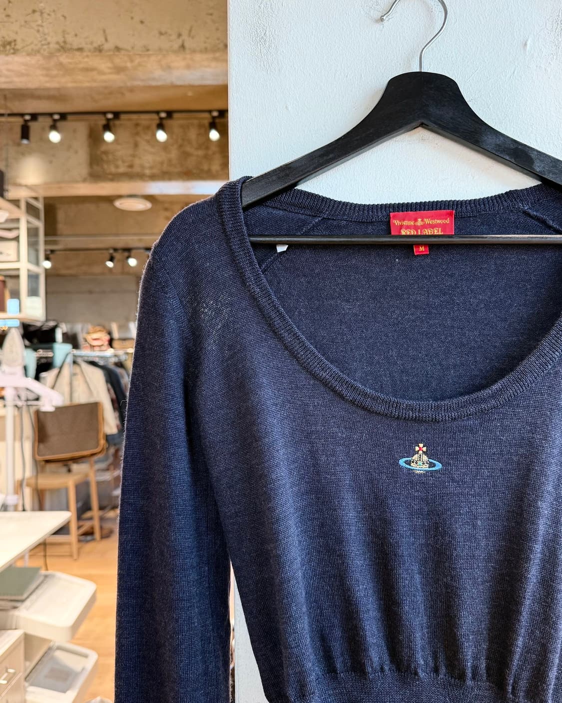 비비안 웨스트우드 레드라벨 네이비 orb자수 오브 니트  상품이미지4