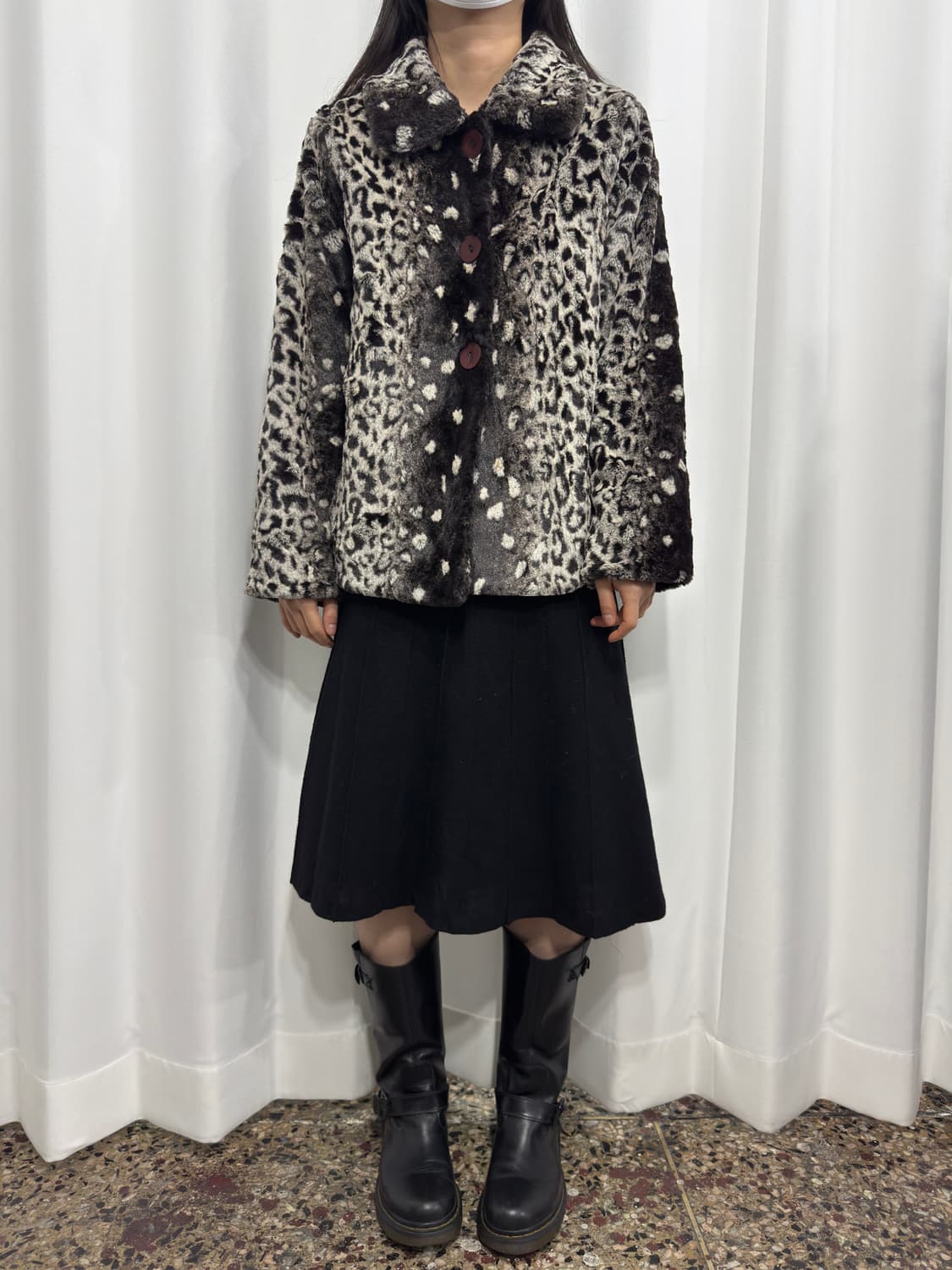 leopard gradation fur jacket 상품이미지2