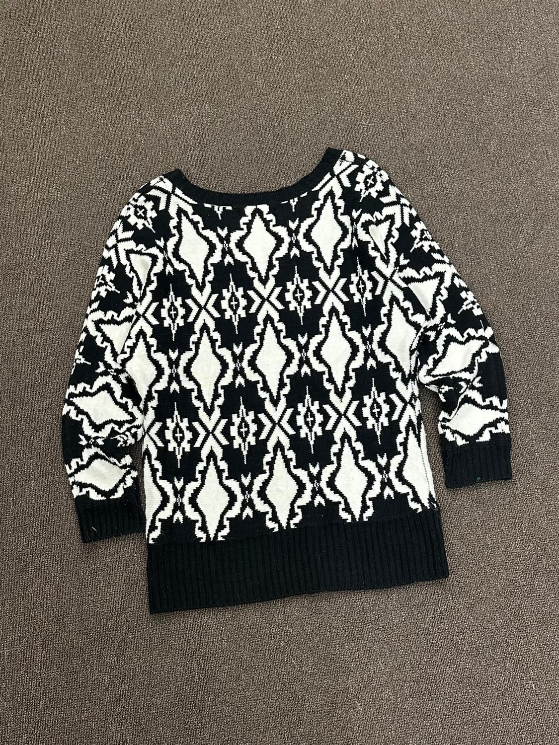 M)Cecil McBee vintage 여성 루즈넥 패턴 니트 스웨터 상품이미지6