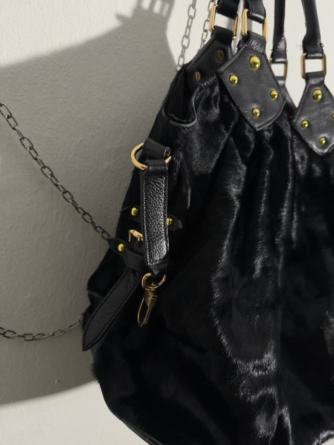 이탈리안 송치 골드 스터드버클 헬멧 백 상품이미지2