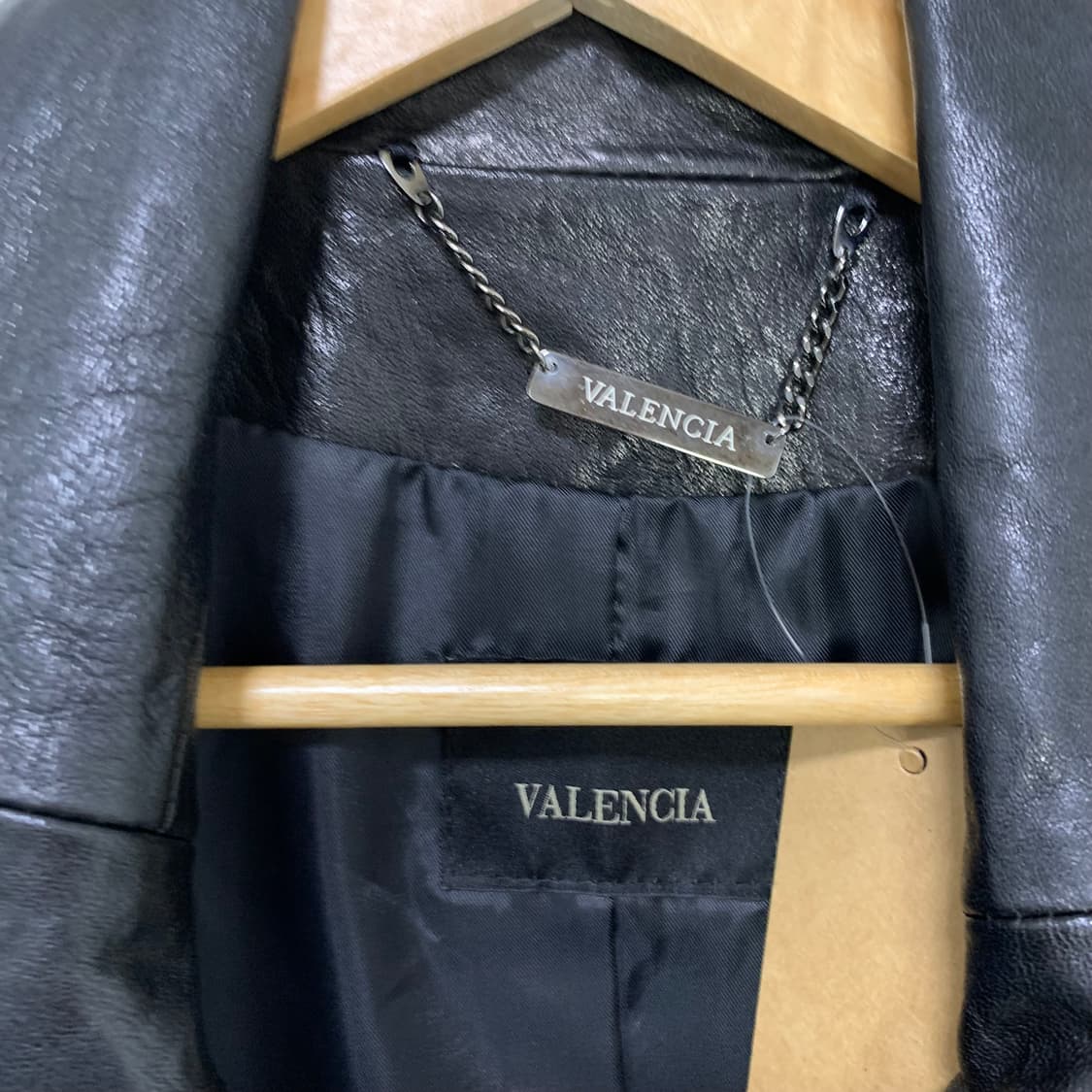 빈티지 블랙 리얼레더 후드st 집업 배색 롱 양가죽자켓 남녀공용 하프코트 상품이미지10