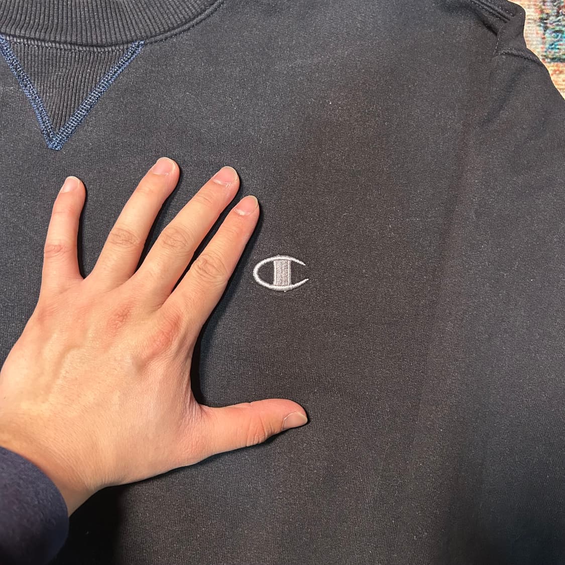 [XL] 90s 챔피온 자수로고 스웻셔츠 상품이미지3