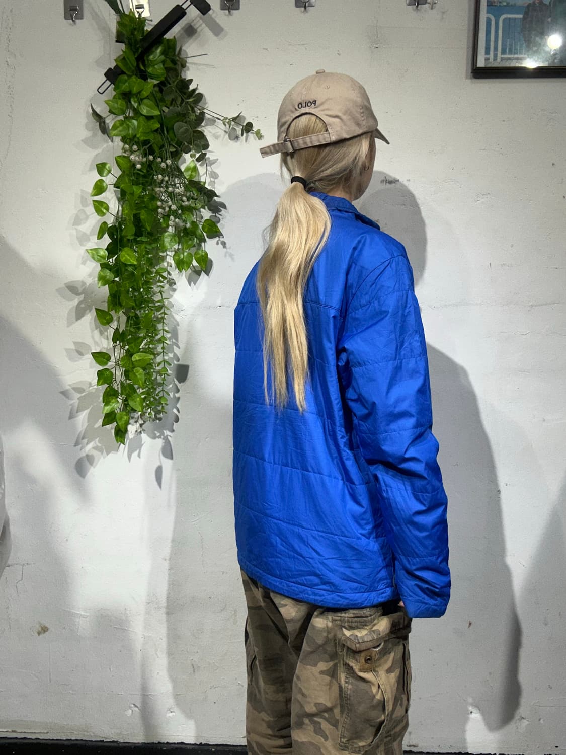 컬럼비아 블루 바람막이 자켓 S 상품이미지3