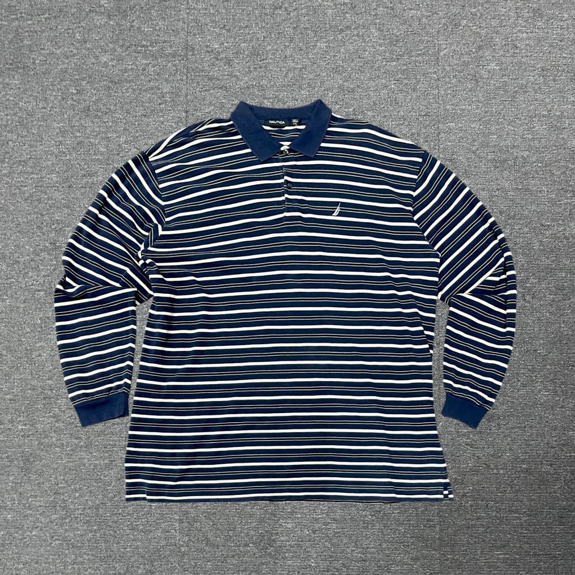 노티카 스트라이프 긴팔 카라티 (XL) 상품이미지1
