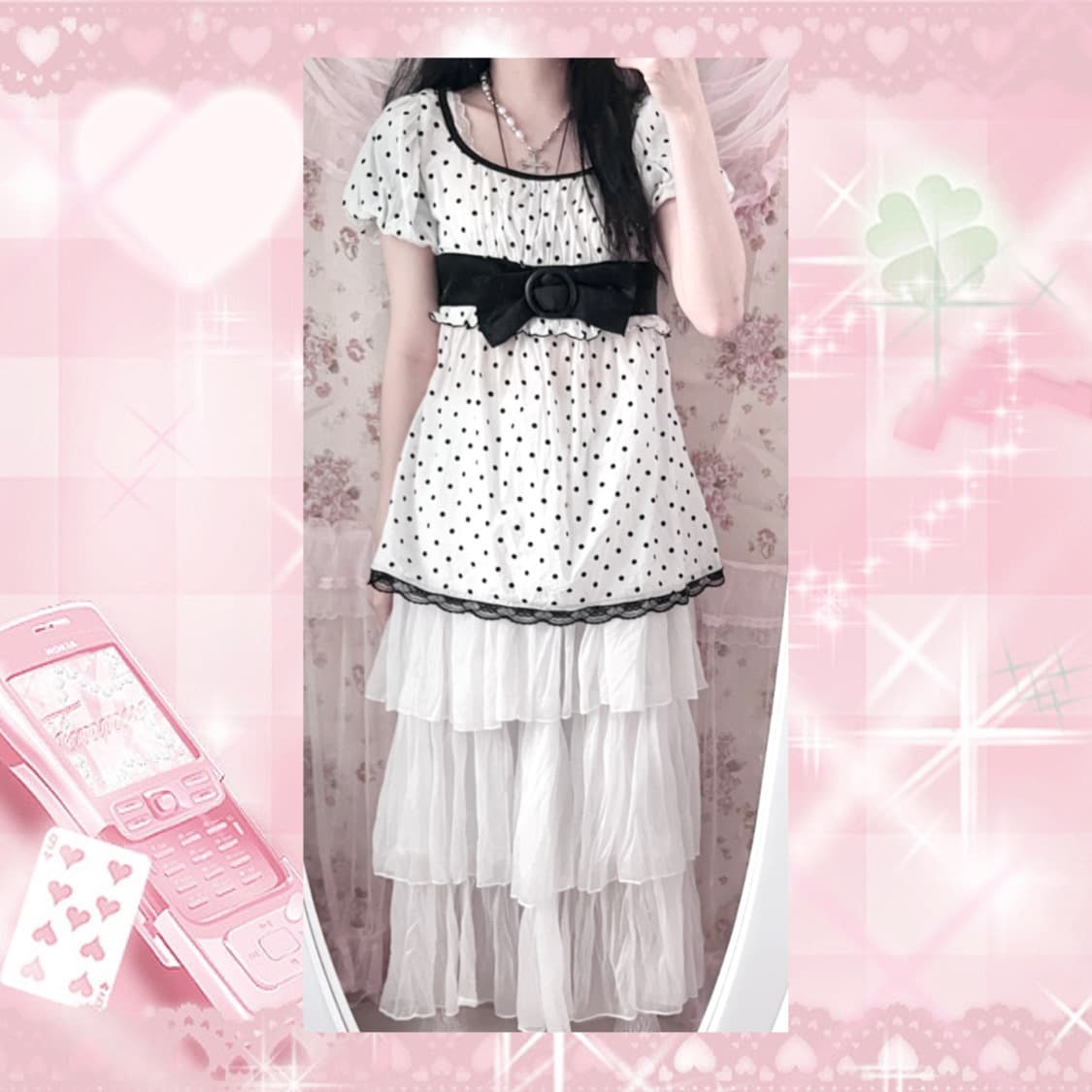Vintage white dot pattern  상품이미지3