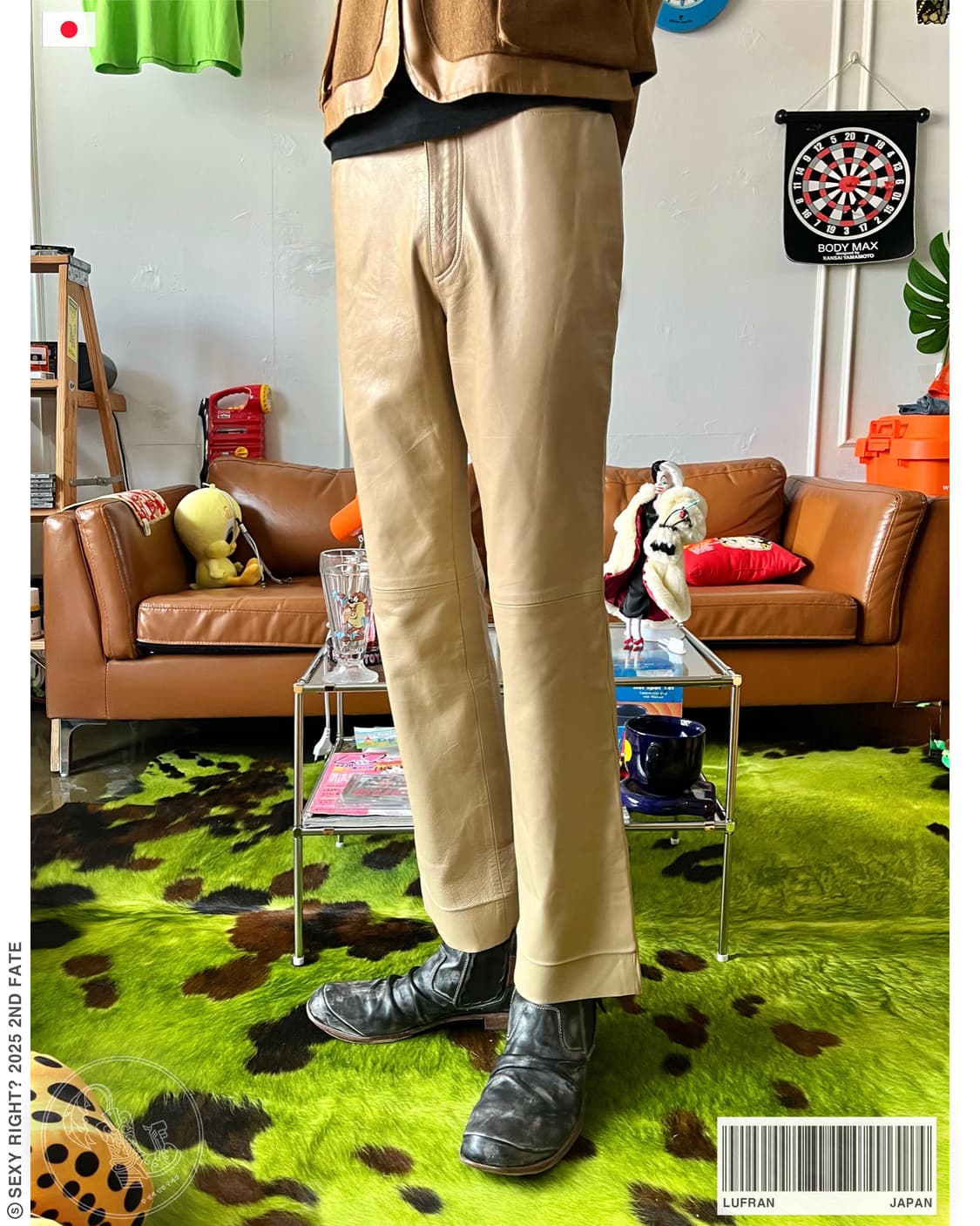 LUFRAN Real Lamb Leather Trouser Pants 상품이미지1