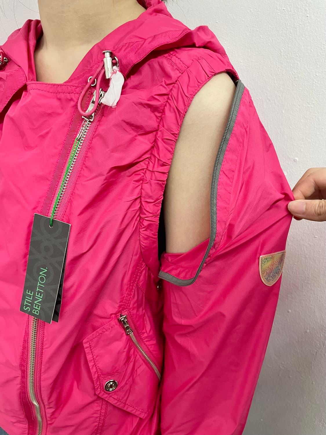 베네통 2way 디테일 나일론 자켓 상품이미지4