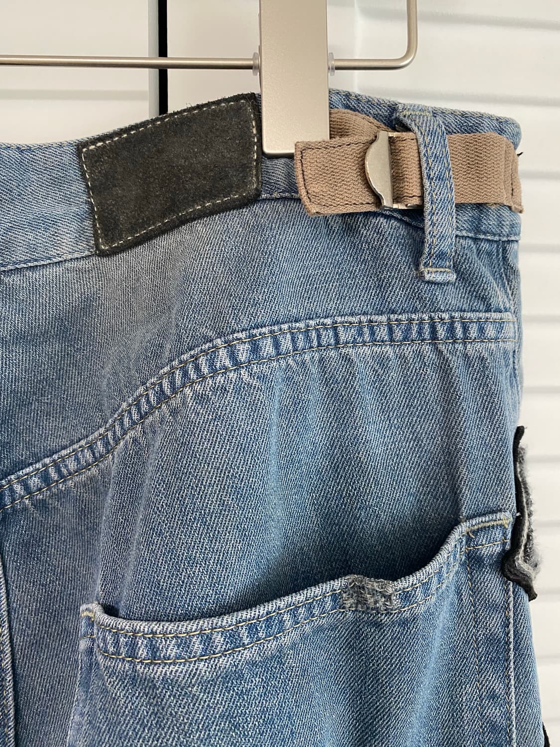 폴리테루 행크 내로우 고시마 데님 팬츠 라이트블루 상품이미지5