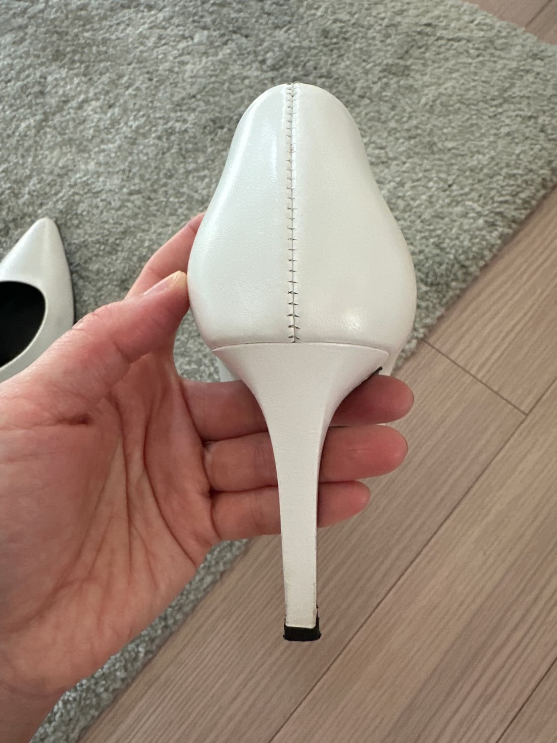 SALONDEJU 살론드쥬 화이트 스틸레토힐 36.5 상품이미지5